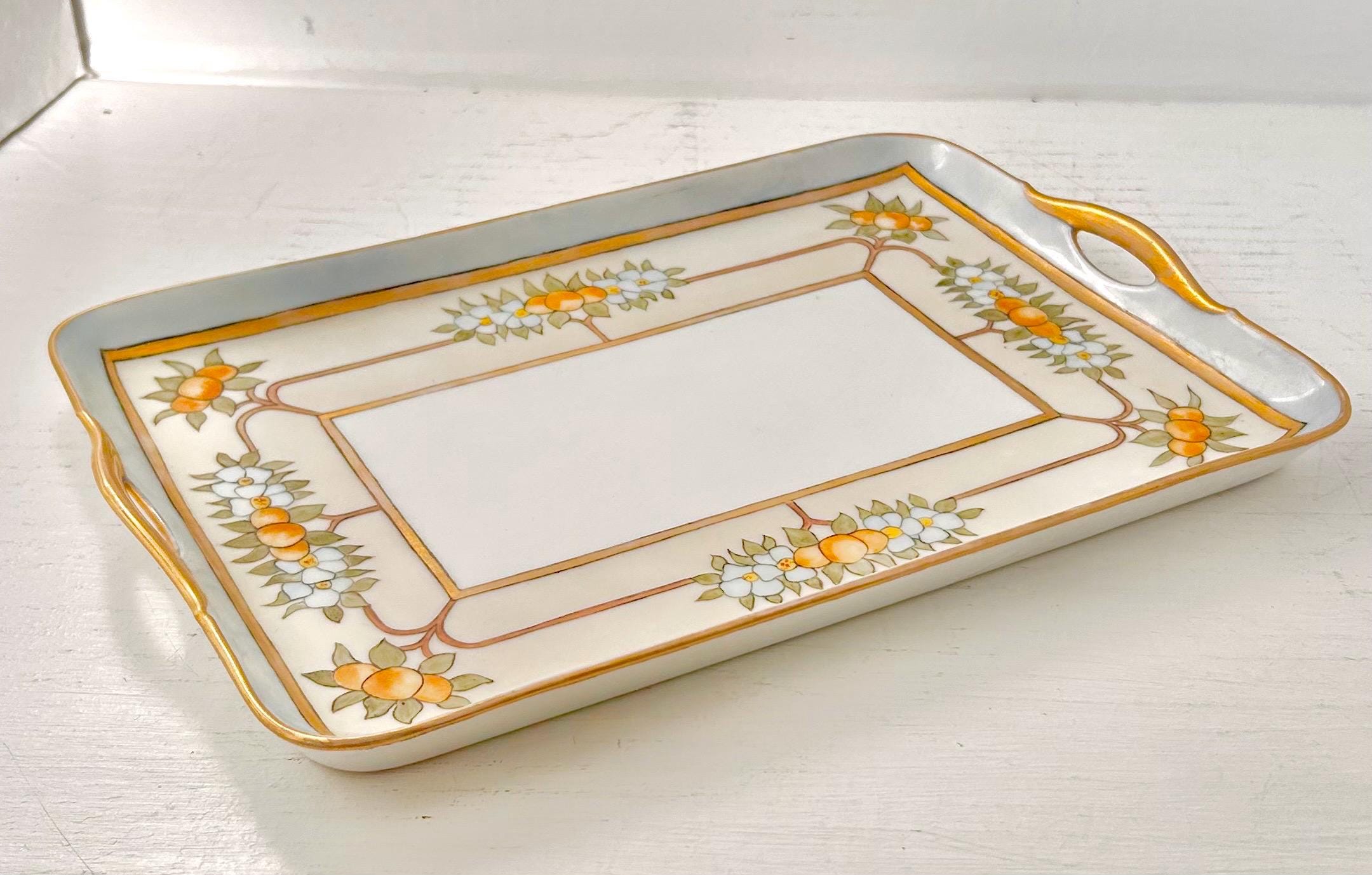 Vintage Porcelain Hand-painted Tray, Bavaria