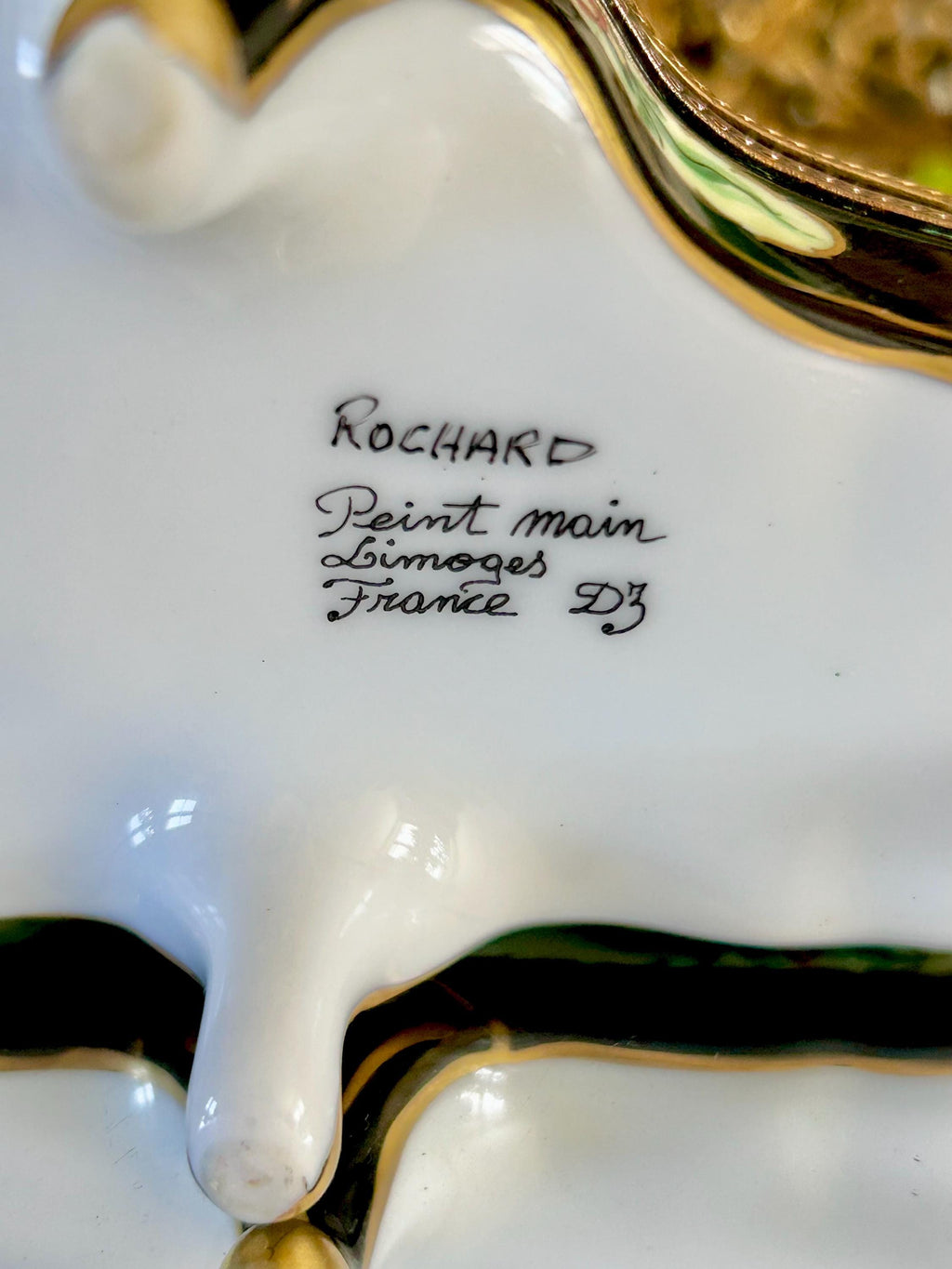 Vintage Limoges Peint Main Baby Grand Piano Small Porcelain Box