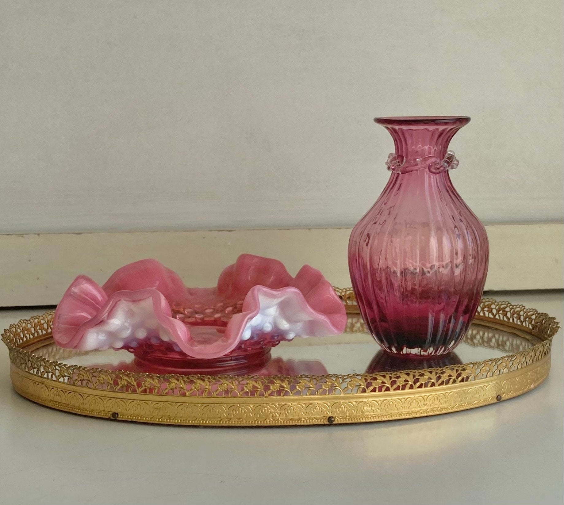 Vintage Cranberry Glass