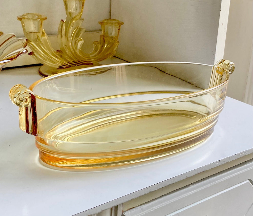 Vintage Yellow Topaz Depression Glass - Fostoria, Lancaster Landrum