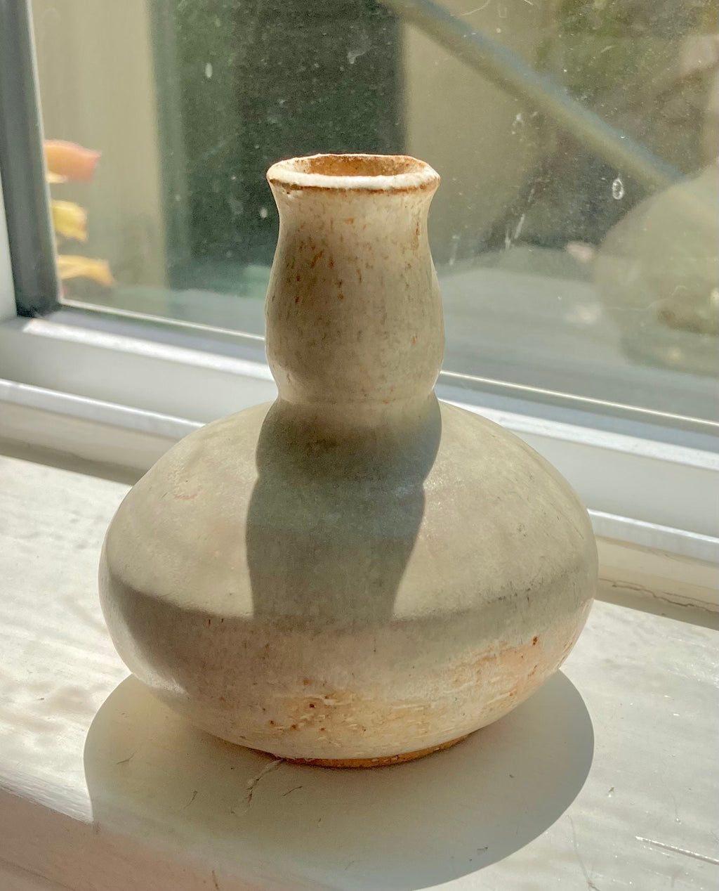 Mid Century Modern Hand Made Ceramics - Drip Glaze Olive Green Planter