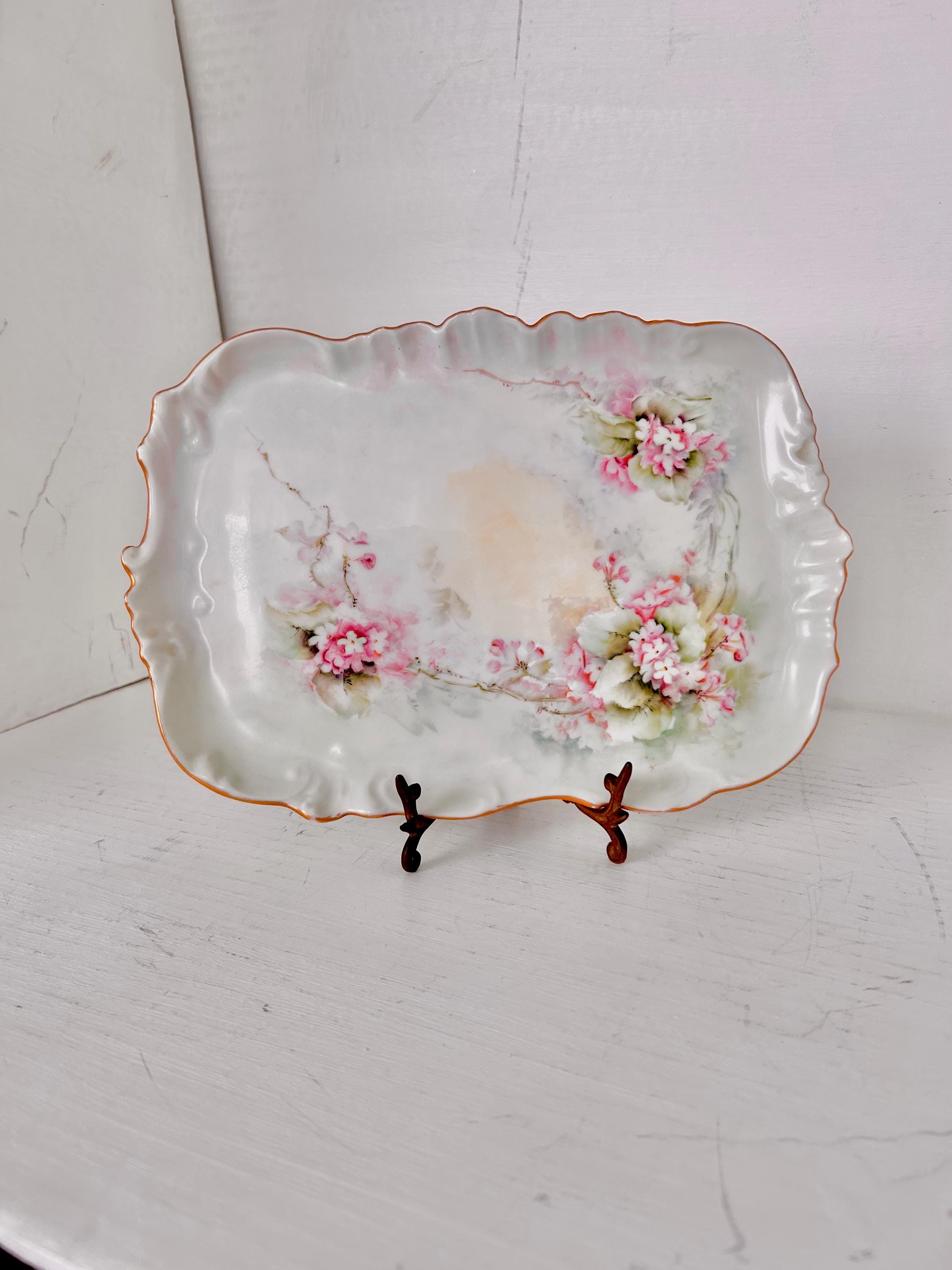 Antique Tressemann & Vogt Limoges Porcelain Vanity Tray