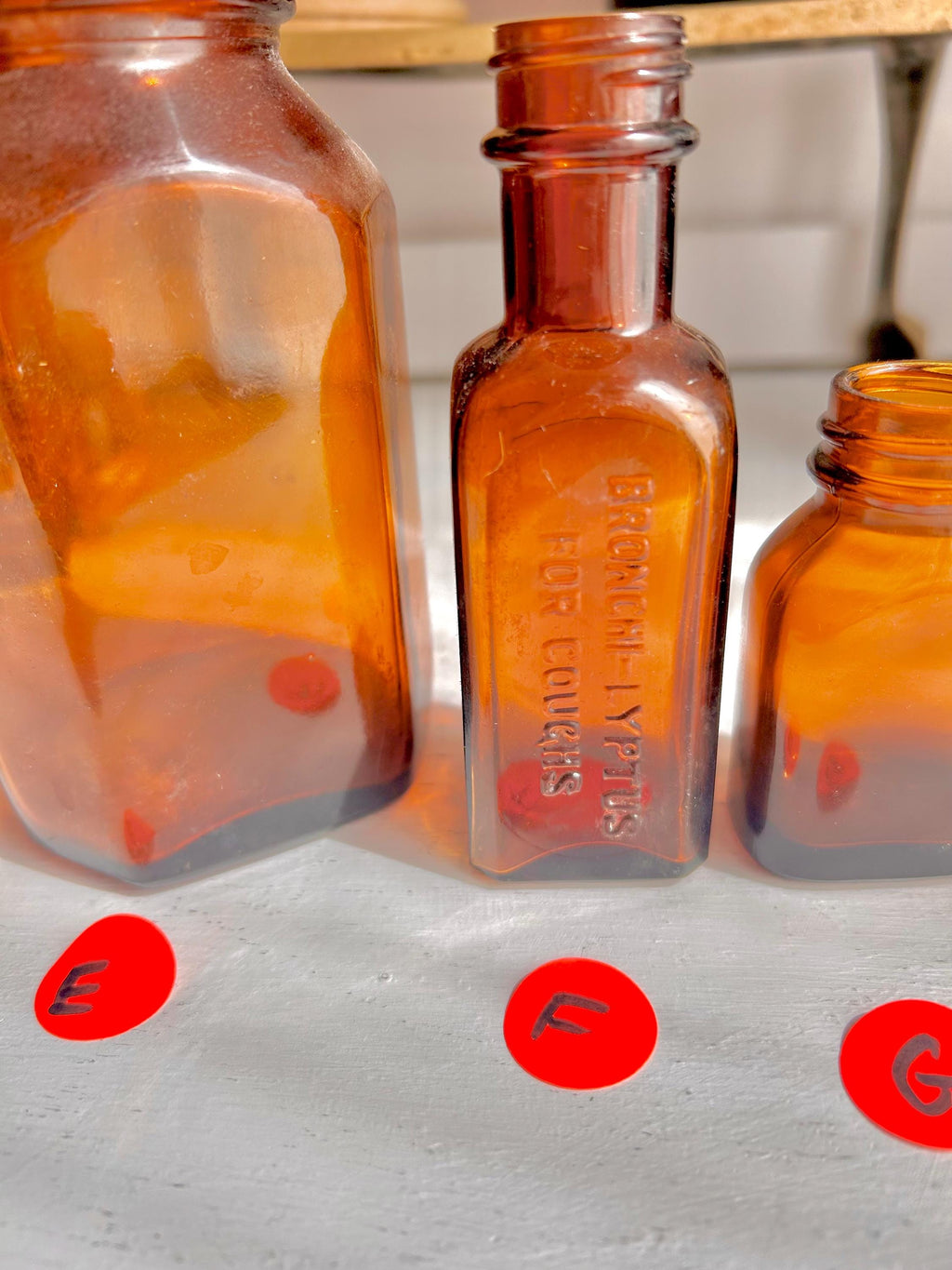 Vintage Amber Apothecary Bottle: Collectible Brown Glass, Choose Your Bottle