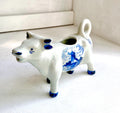 Vintage Delft Blue Ceramic Cow Creamer – Holland Windmill Design
