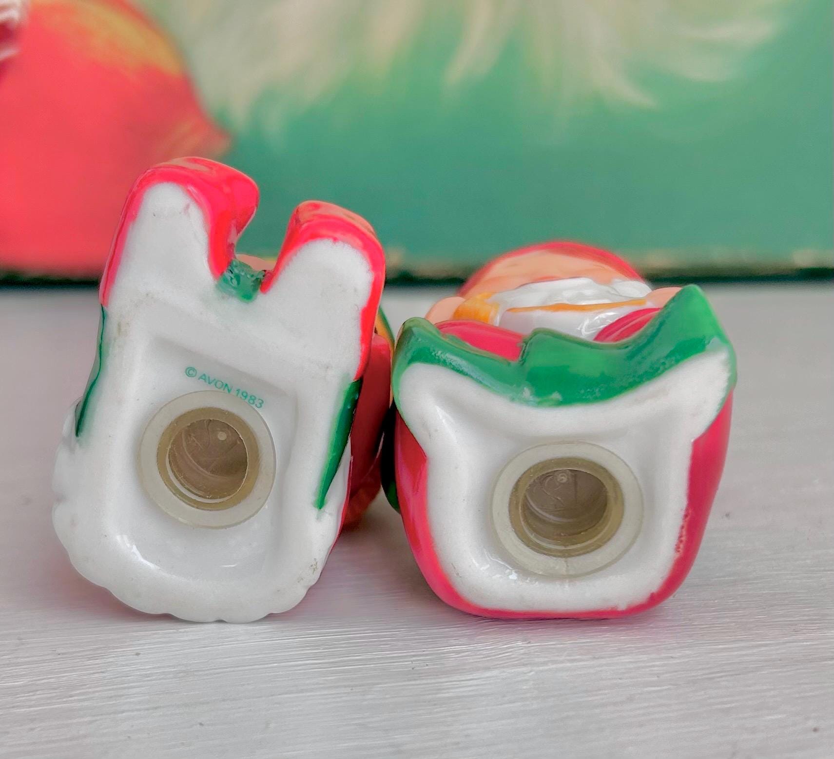 Vintage Avon Christmas Salt and Pepper Shakers - Boy and Girl Figurine Set (1983)