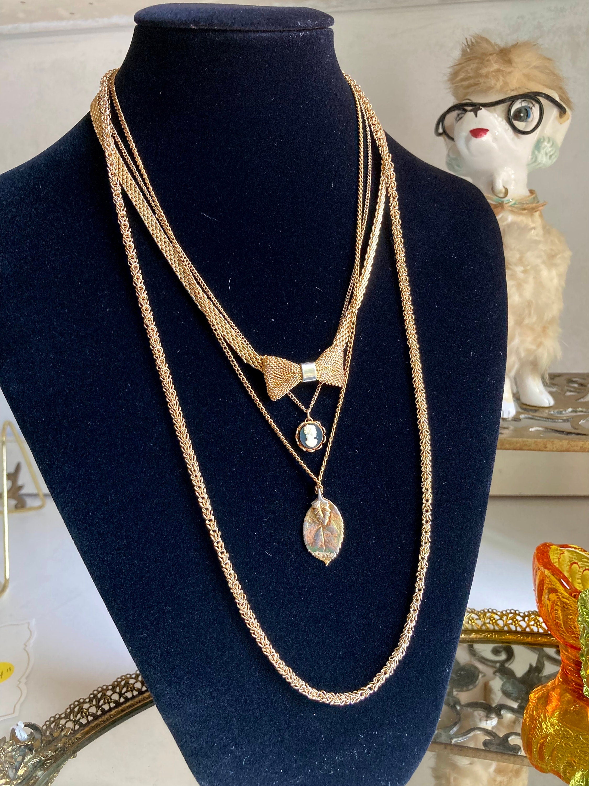 Vintage Pendant and Chain Necklaces - Choose from Four