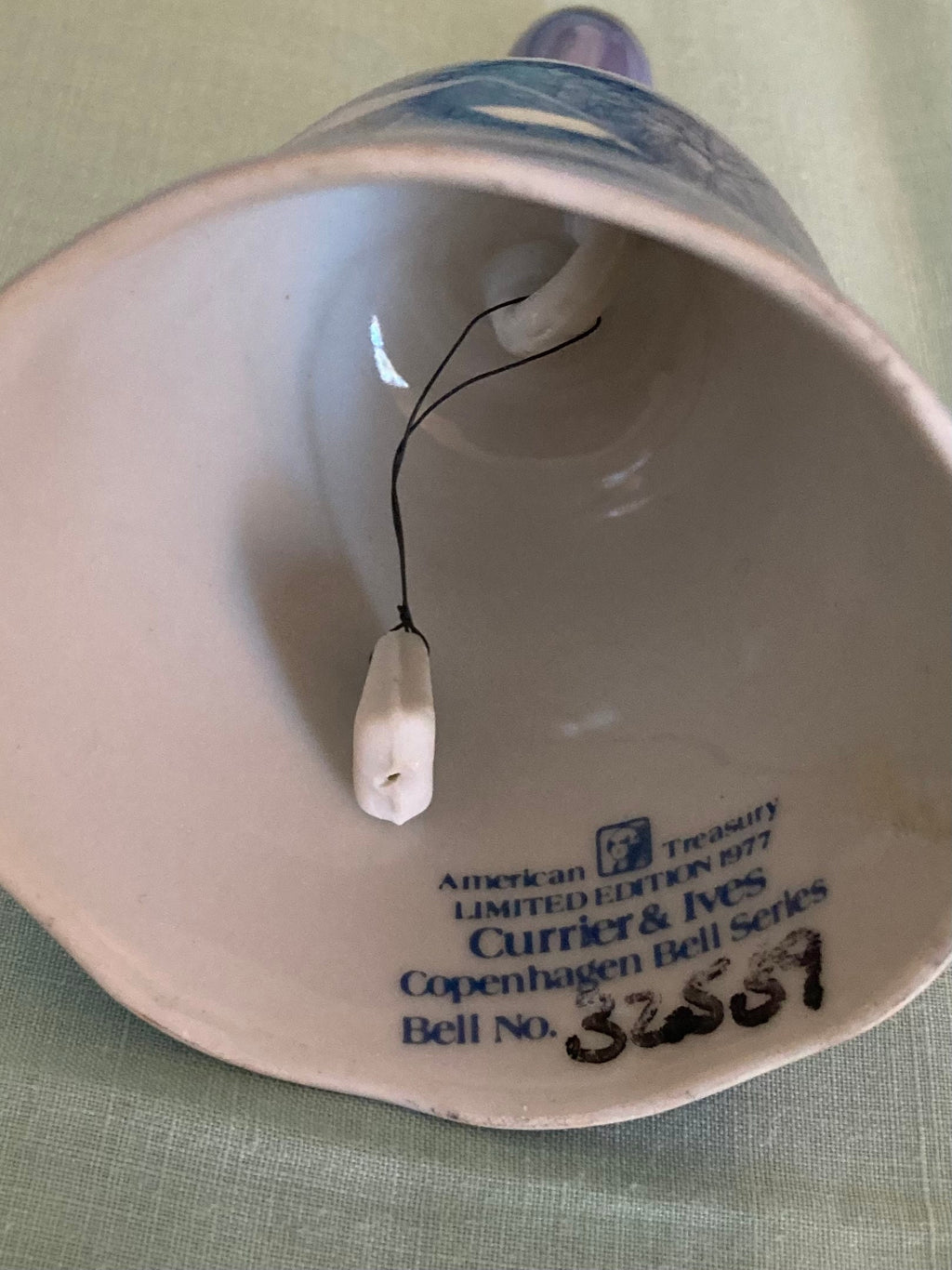 Vintage Currier and Ives Porcelain Bell