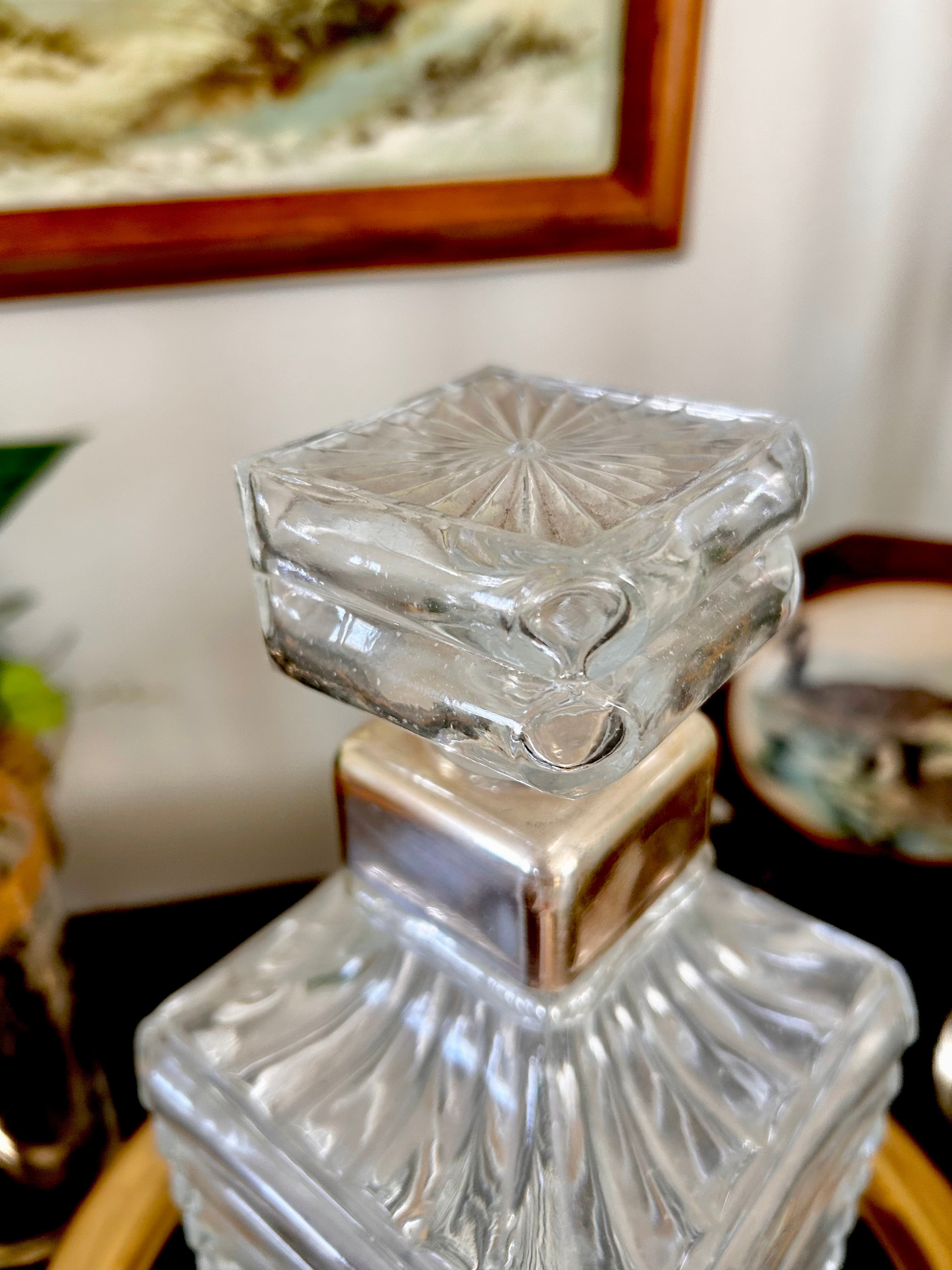 Vintage Italian Square Cut Liquor Bottle