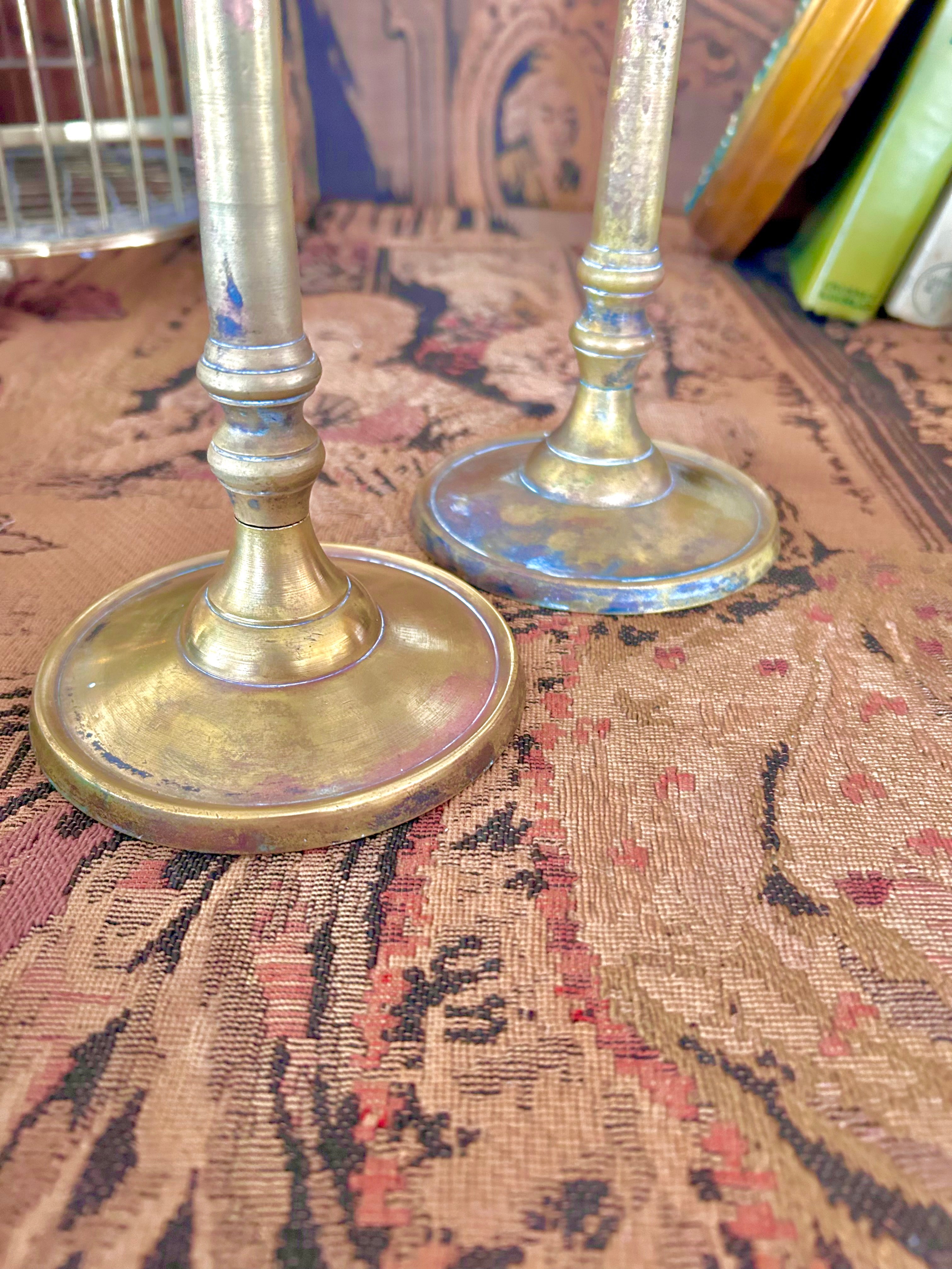 Vintage Brass Candlestick Holders