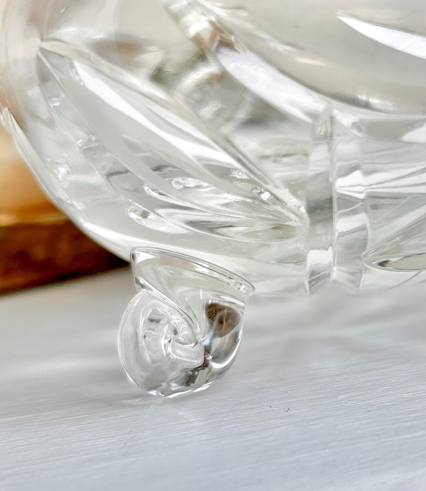 Vintage Crystal Candy Dish with Lid: Brilliant Cut Glass Bowl