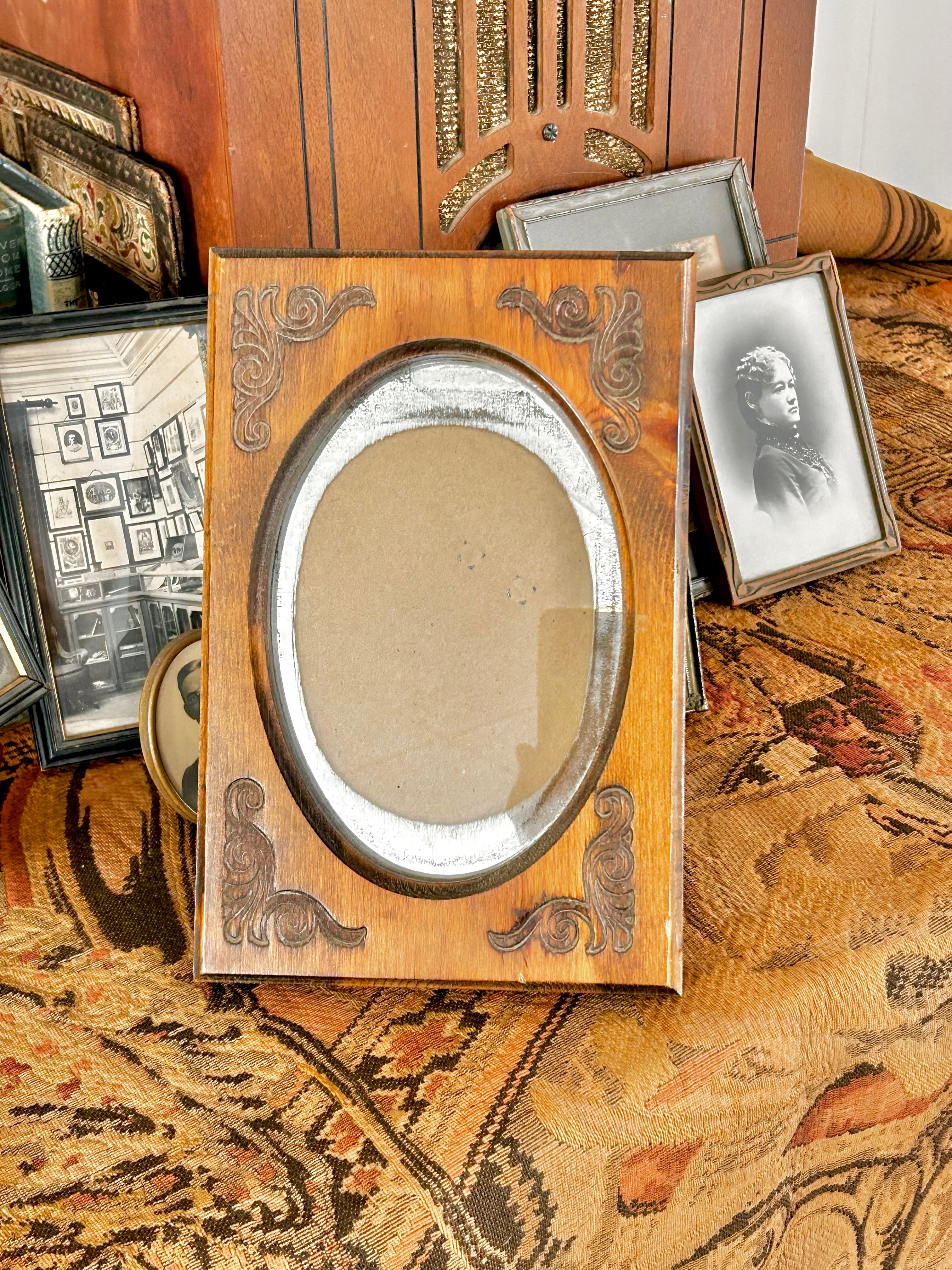 Vintage Wooden Portrait Frame