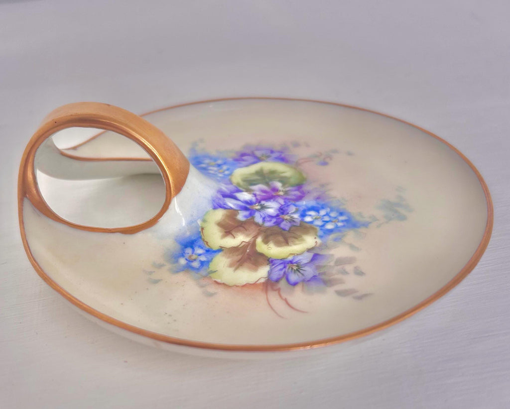 Vintage Porcelain Bread Plate: Hand-Painted Violets - Choose Your Maker