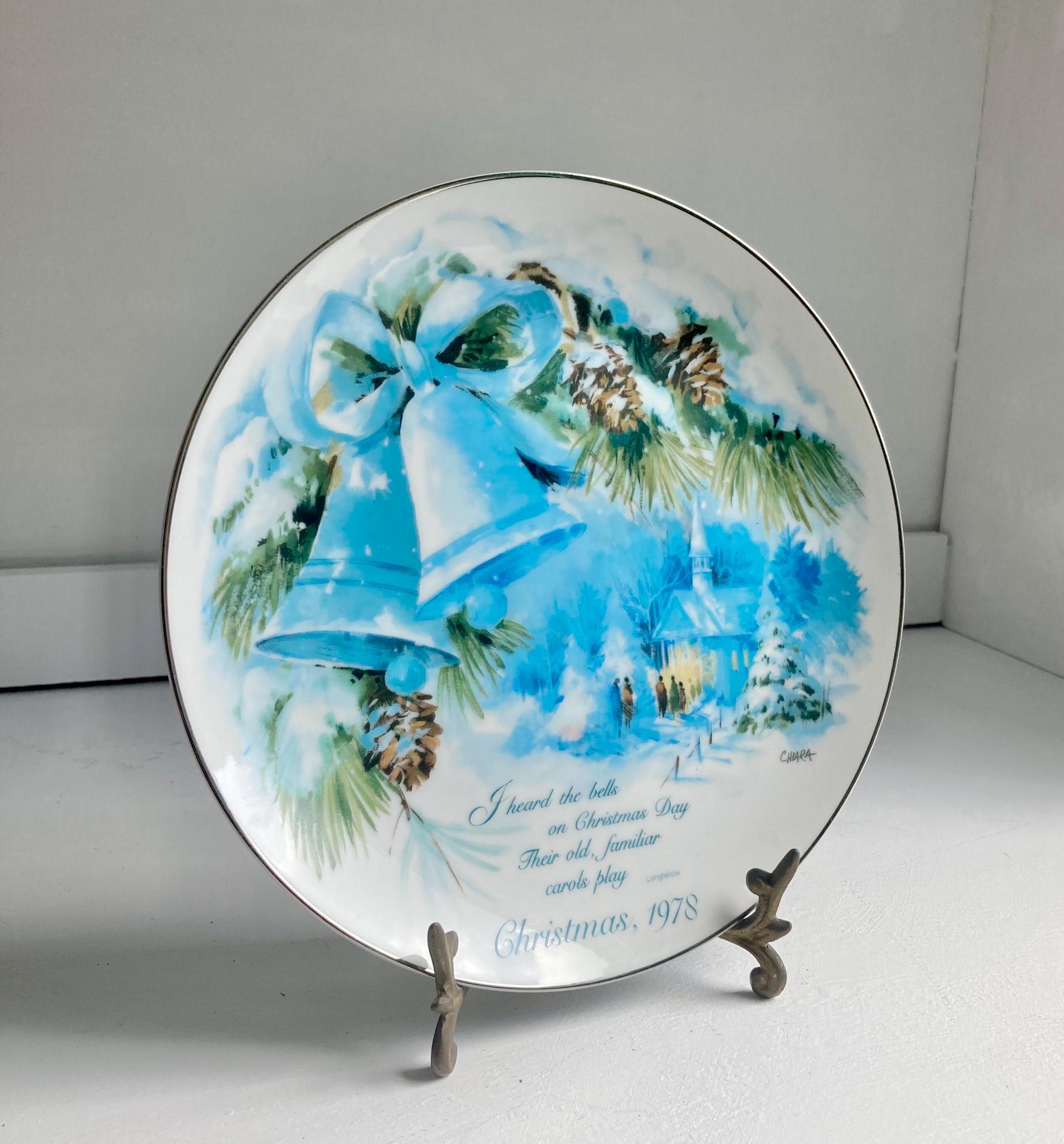 Vintage 1978 Christmas Plate – Chiara American Watercolor Society Porcelain