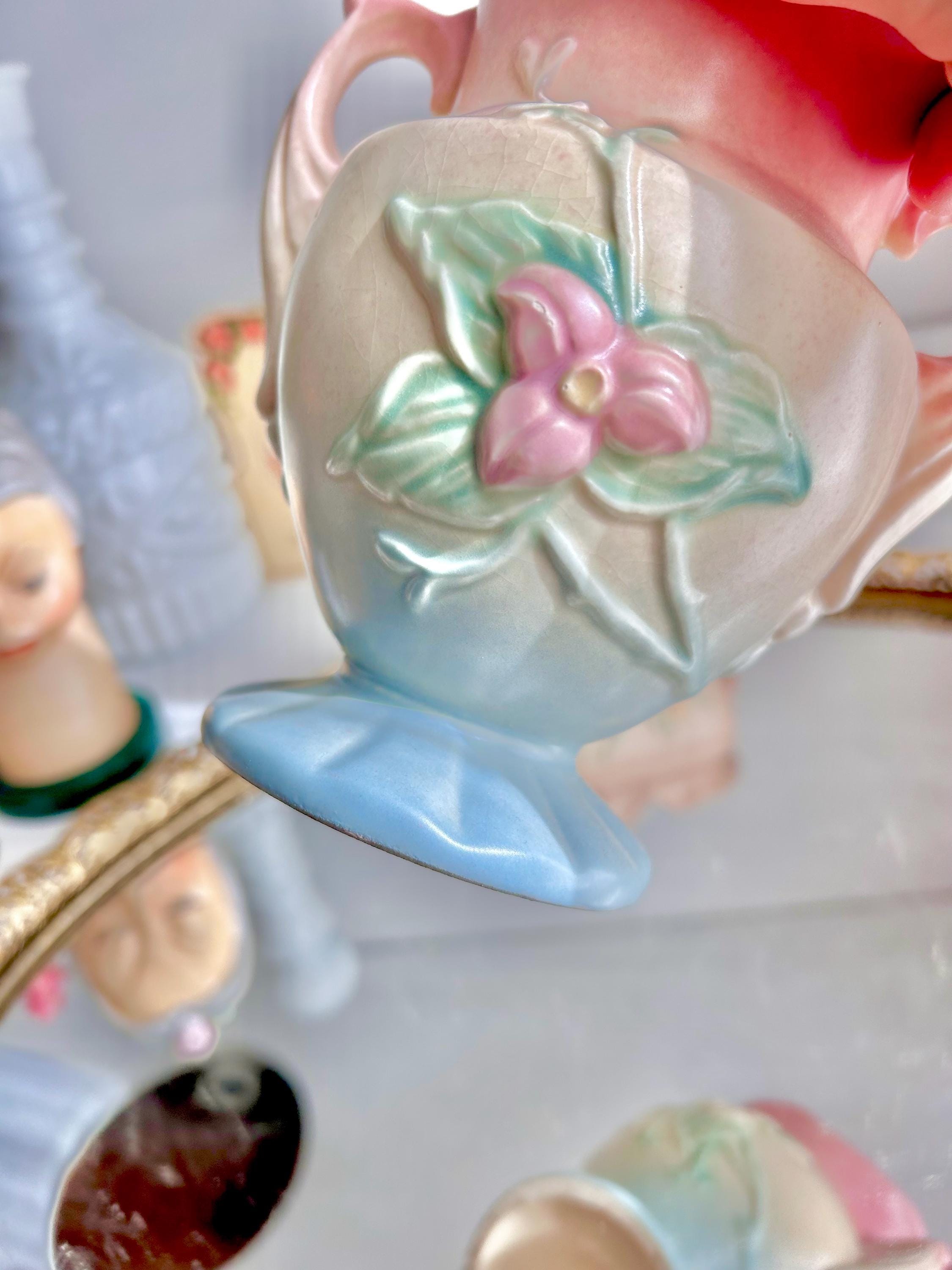 Vintage Hull Art Pottery Vase: Floral Urn with Handles
