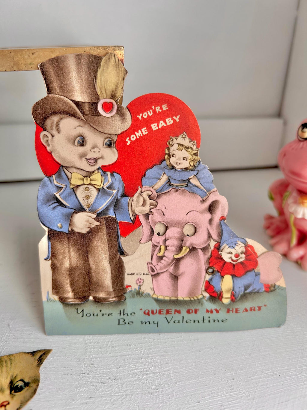 Vintage Die-Cut Paper Valentine: 1930s/40s Dynamic Love Greetings