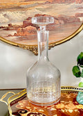 Vintage MCM Cut Crystal Glass Decanter