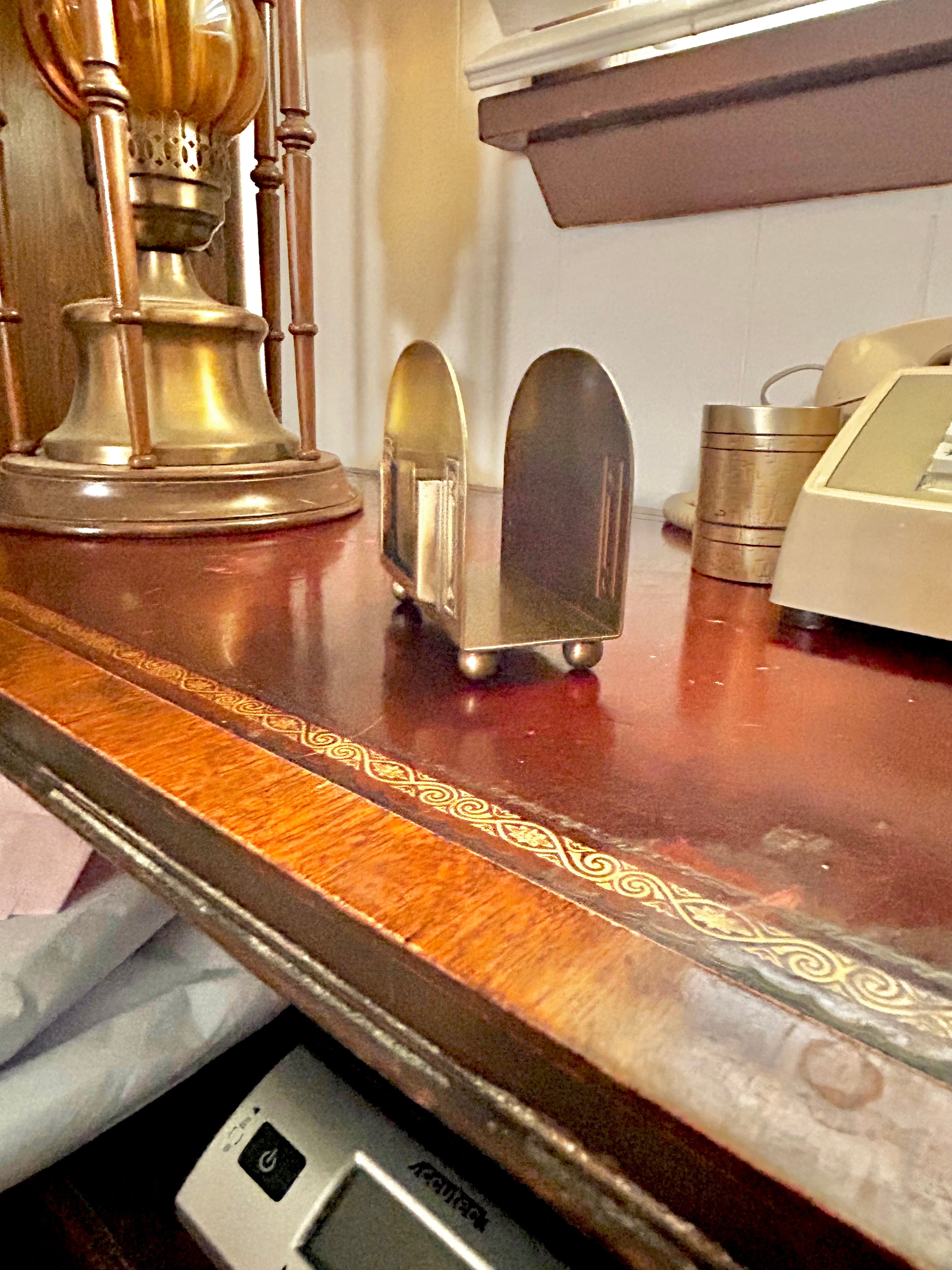 Antique Art Deco Bradley Hubbard Brass Letter Holder