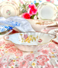 Vintage Floral Porcelain Small Plates: Fine China Dishes, Various Makers