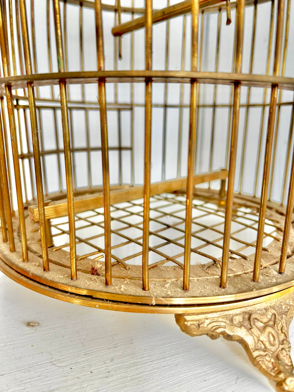 Vintage Solid Brass Bird Cage