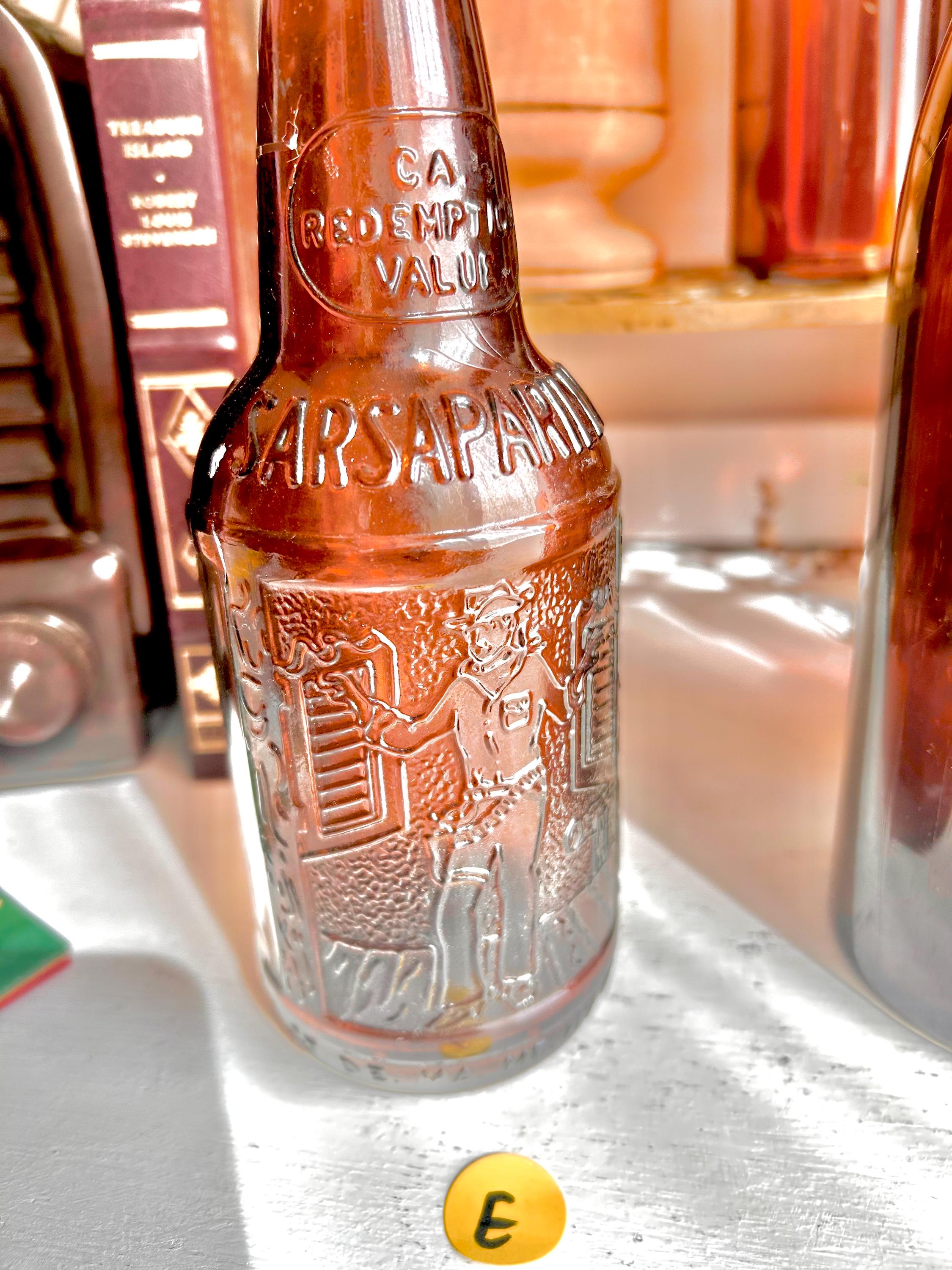 Vintage Amber Glass Apothecary Bottle: Collectible Brown Glass Decor