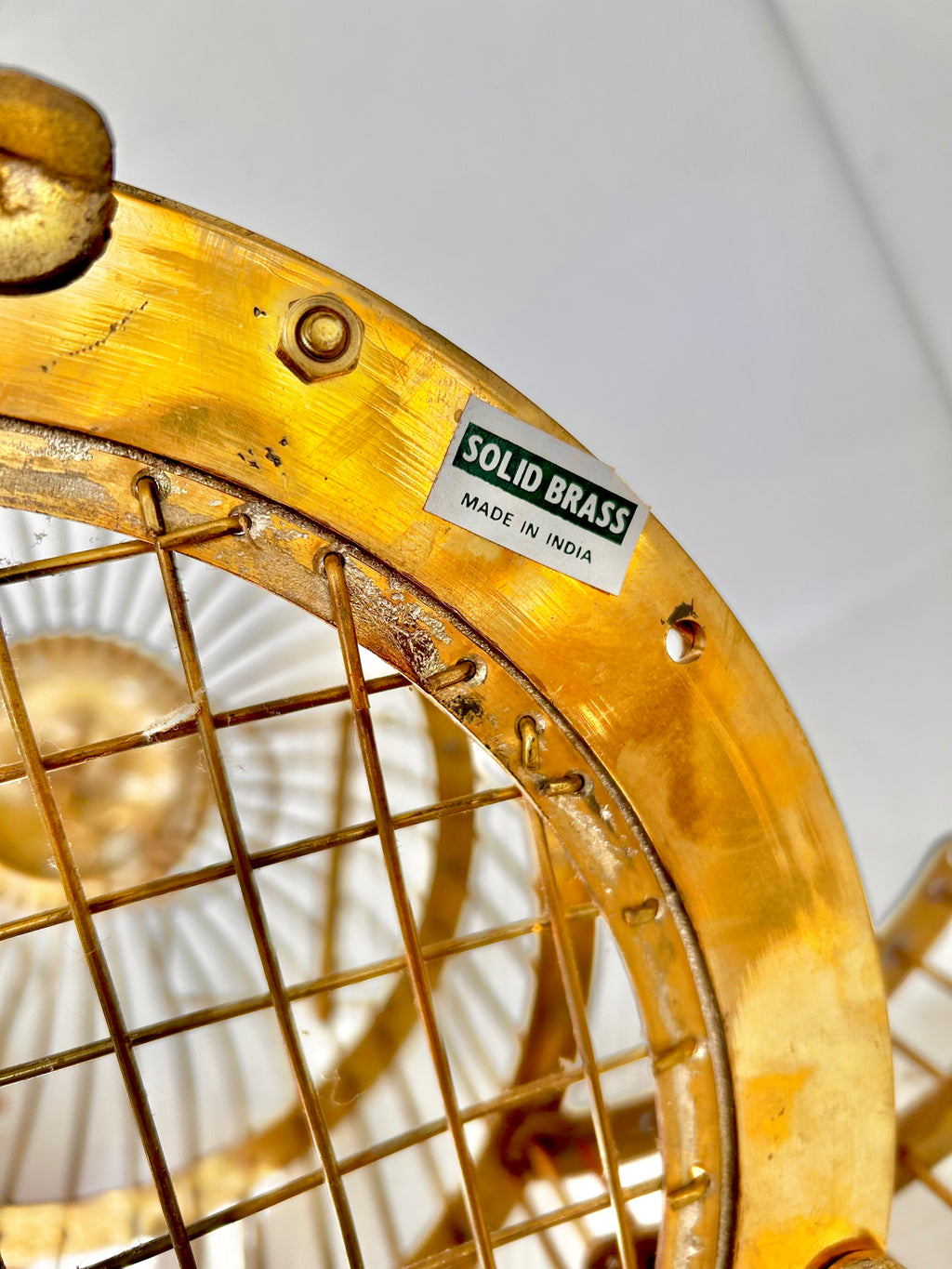 Vintage Solid Brass Bird Cage