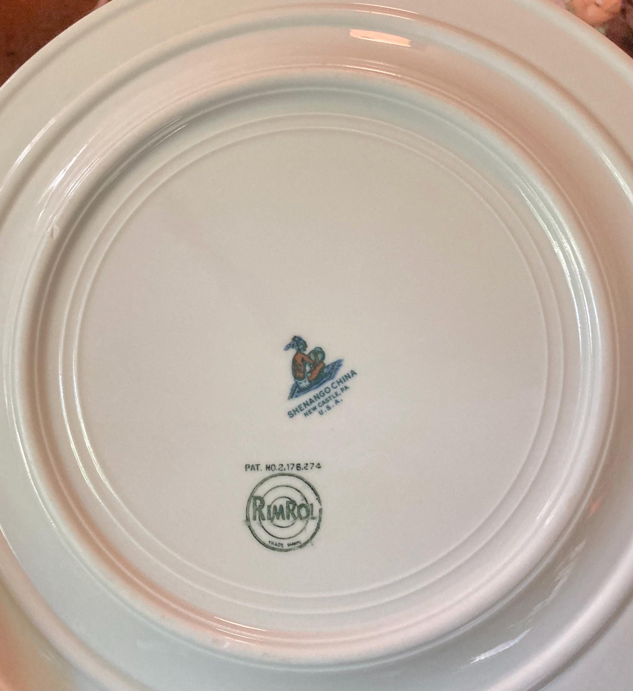 1950s Shenango China Platter: Vintage Inca Ware Pink Floral Rim (11-inch)