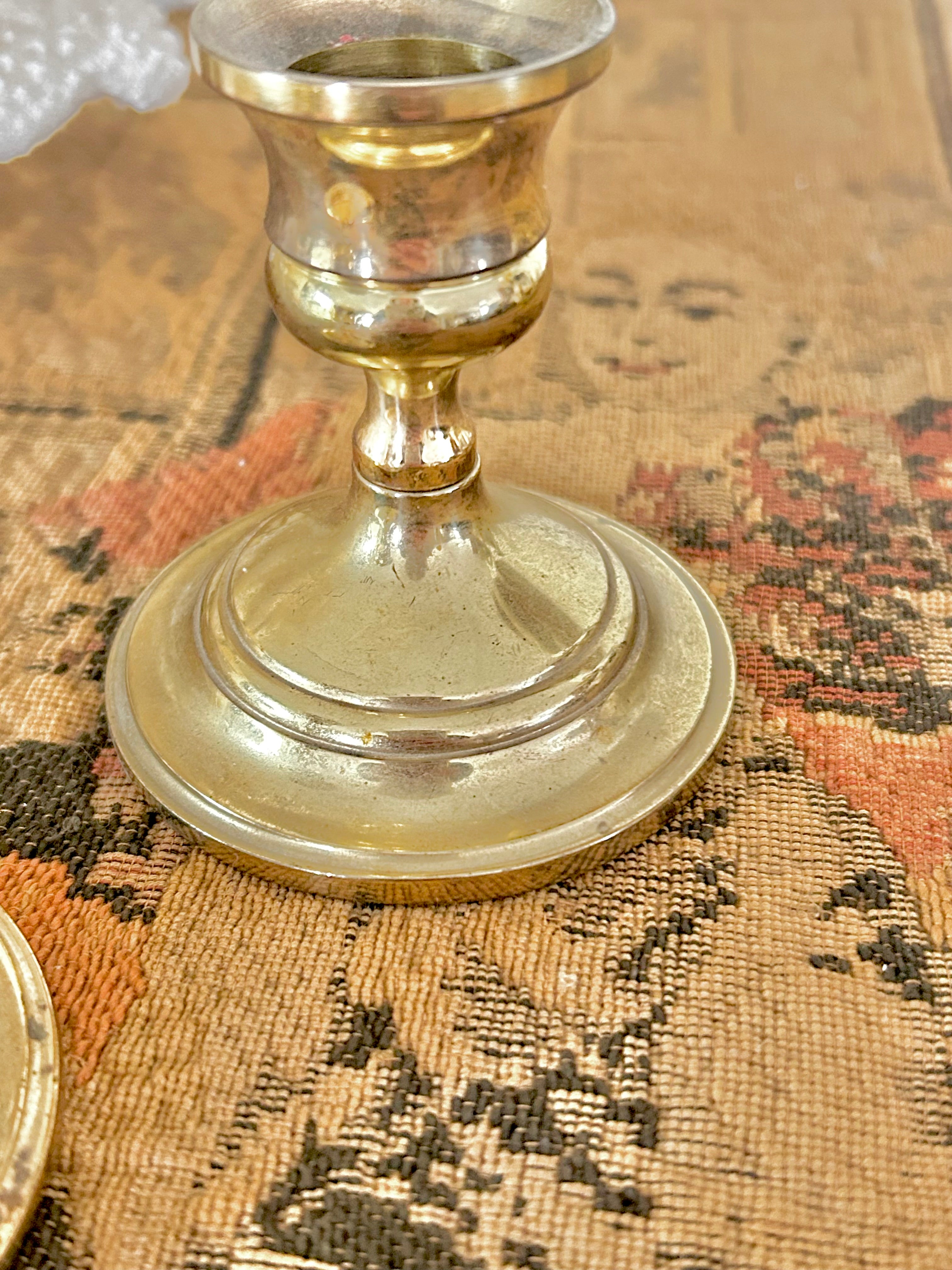 Vintage Petit Brass Candle Holders