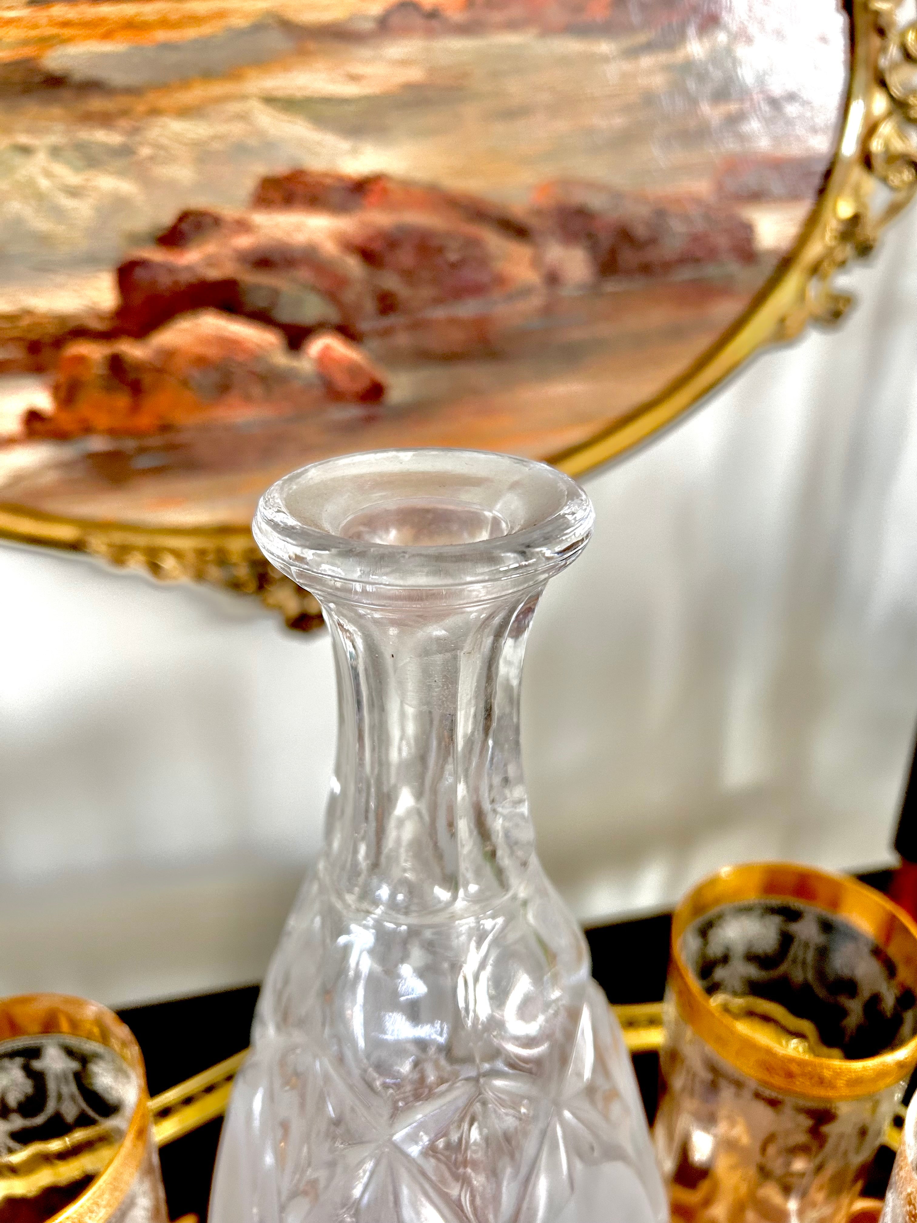 Vintage Cut Crystal Glass Decanter