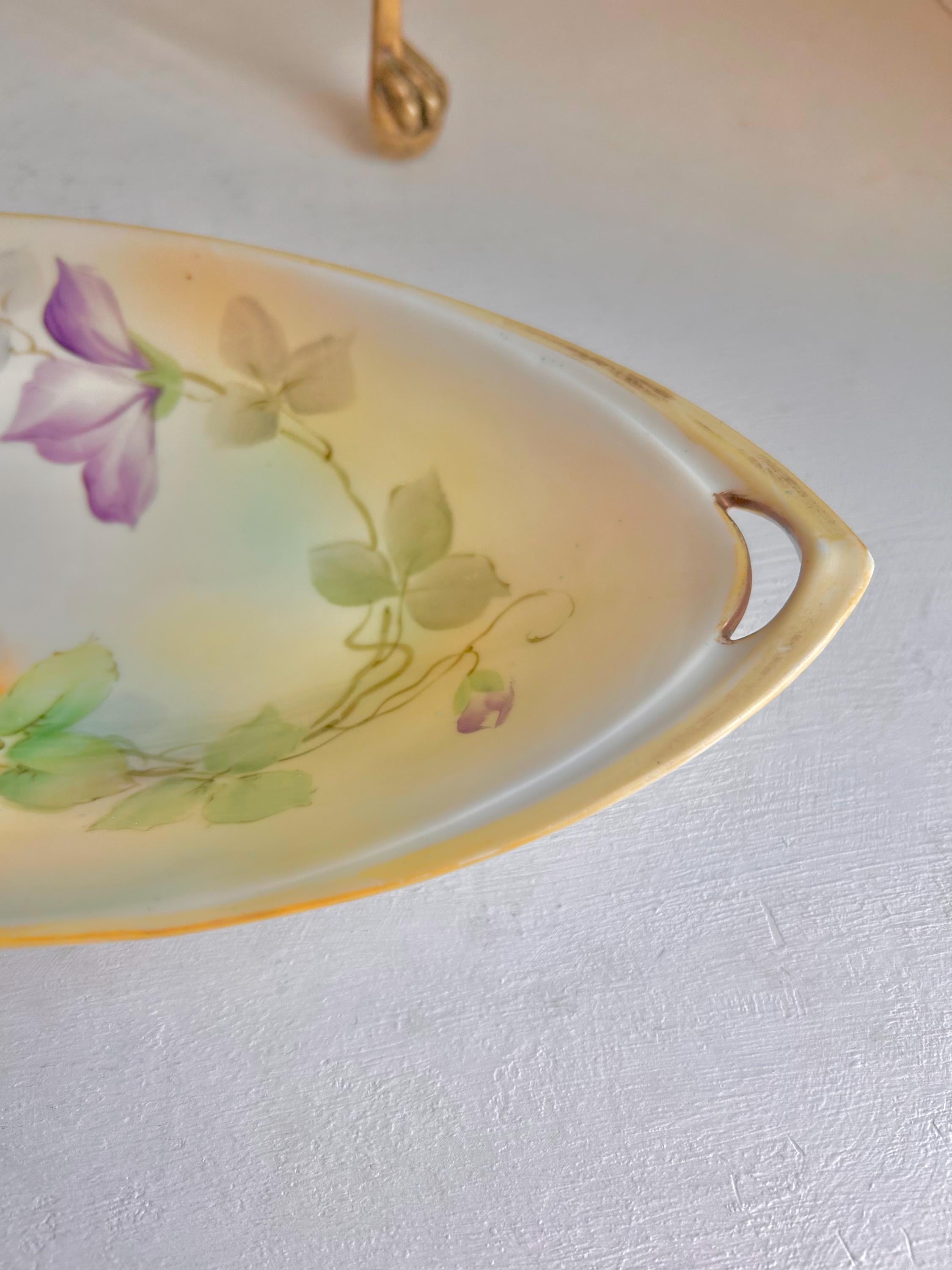 Vintage Noritake Floral Dish: Hand-Painted Porcelain Bowl, Japan