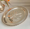 Vintage Oneida Silver-Plated Meat Platter – Baroque Rim, Art Deco Feet