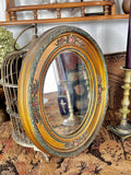 Antique Ornate Oval Mirror
