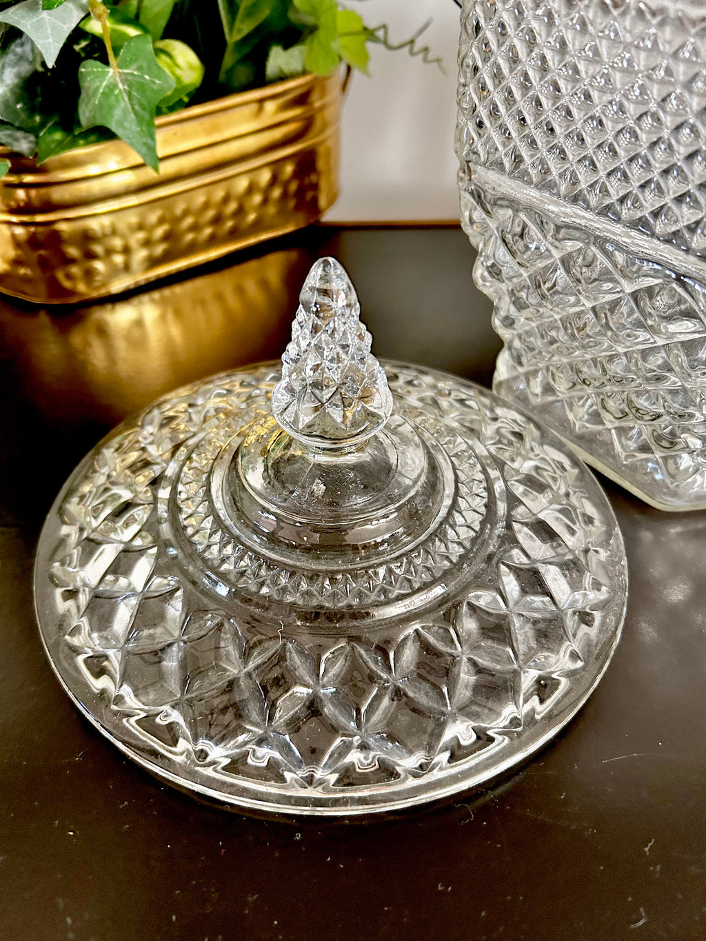 Vintage Glass Ice Bucket