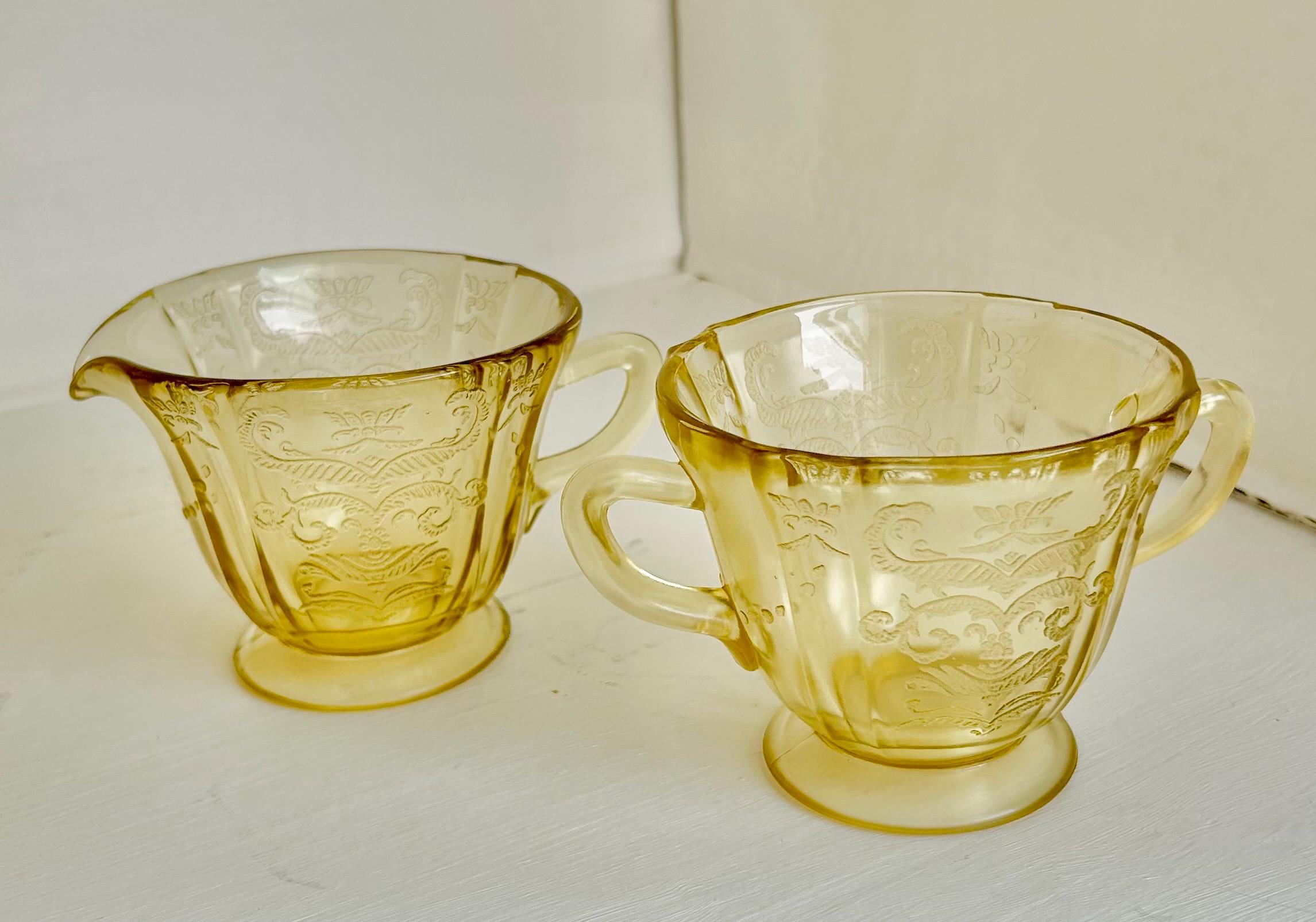 Vintage Madrid Pattern Yellow Depression Glass – Federal Glass, Various Pieces