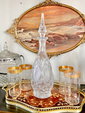 Vintage Cut Crystal Glass Decanter