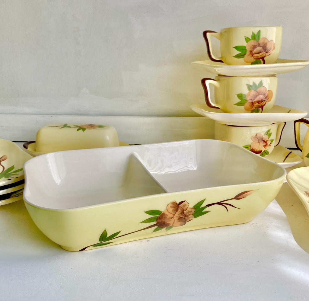 Vintage Weil Ware Yellow Rose Ceramic Dining Pieces - Mid-Century Chinaware CHOICE