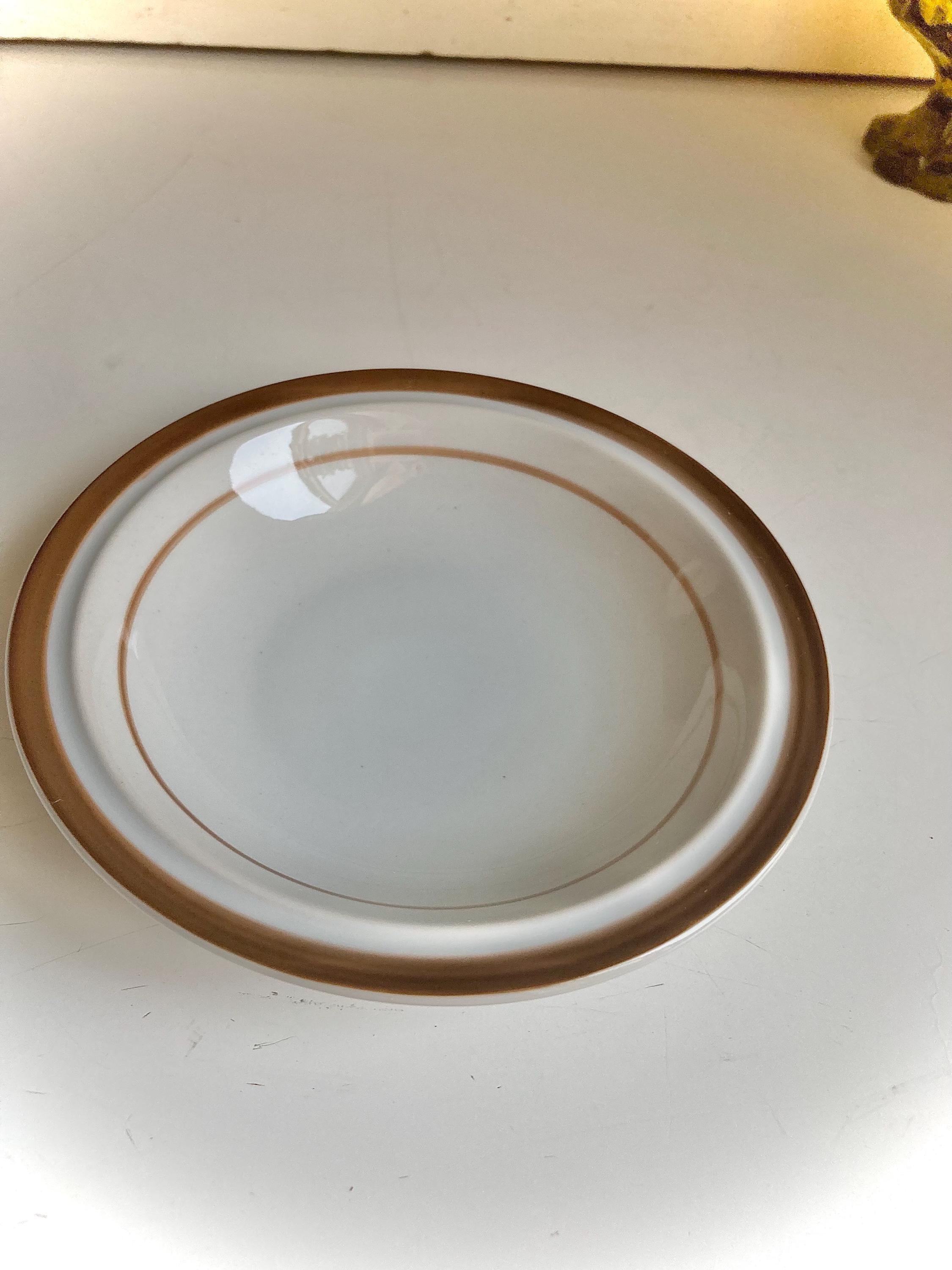 Vintage Monterrey Stoneware Fruit Bowls - Brown Banded Set of 4