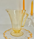 Vintage Hazel Atlas Yellow Depression Glass Pitcher – Florentine Poppy Pattern