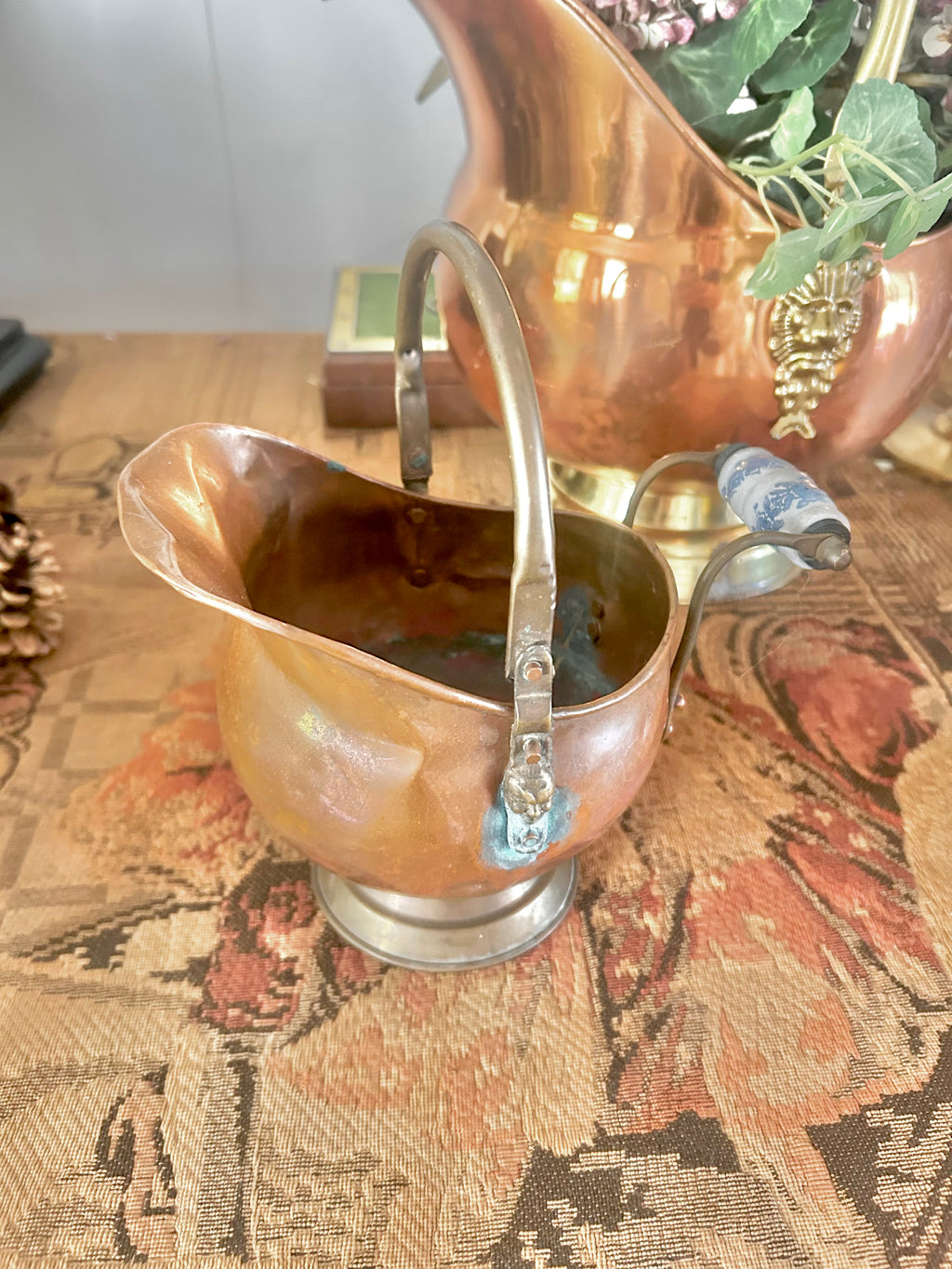 Vintage Copper and Brass Scuttles