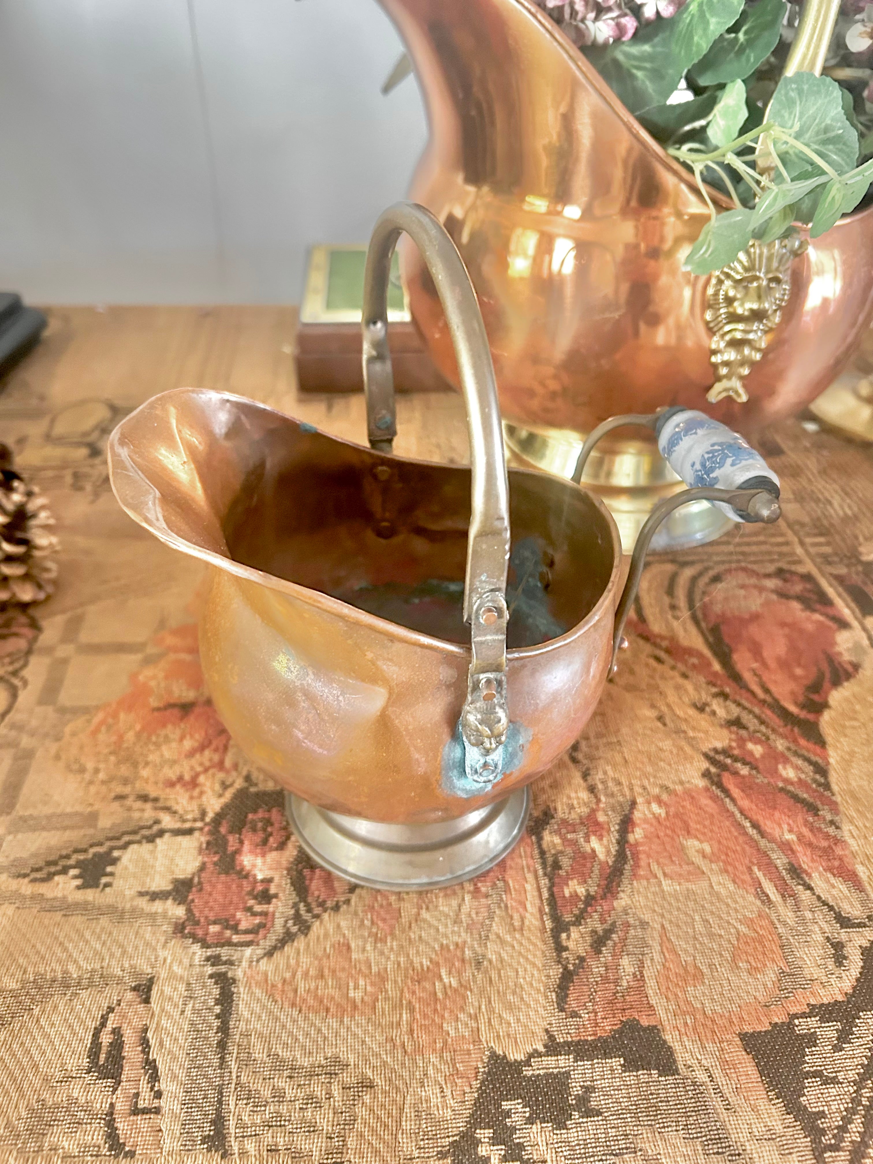 Vintage Copper and Brass Scuttles