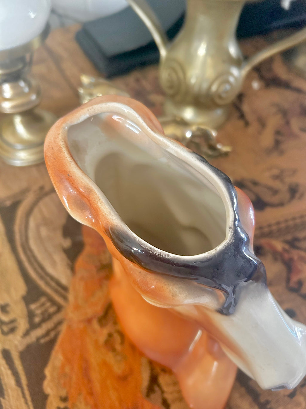 Vintage Royal Copley Ceramic Horse and Foal Vase