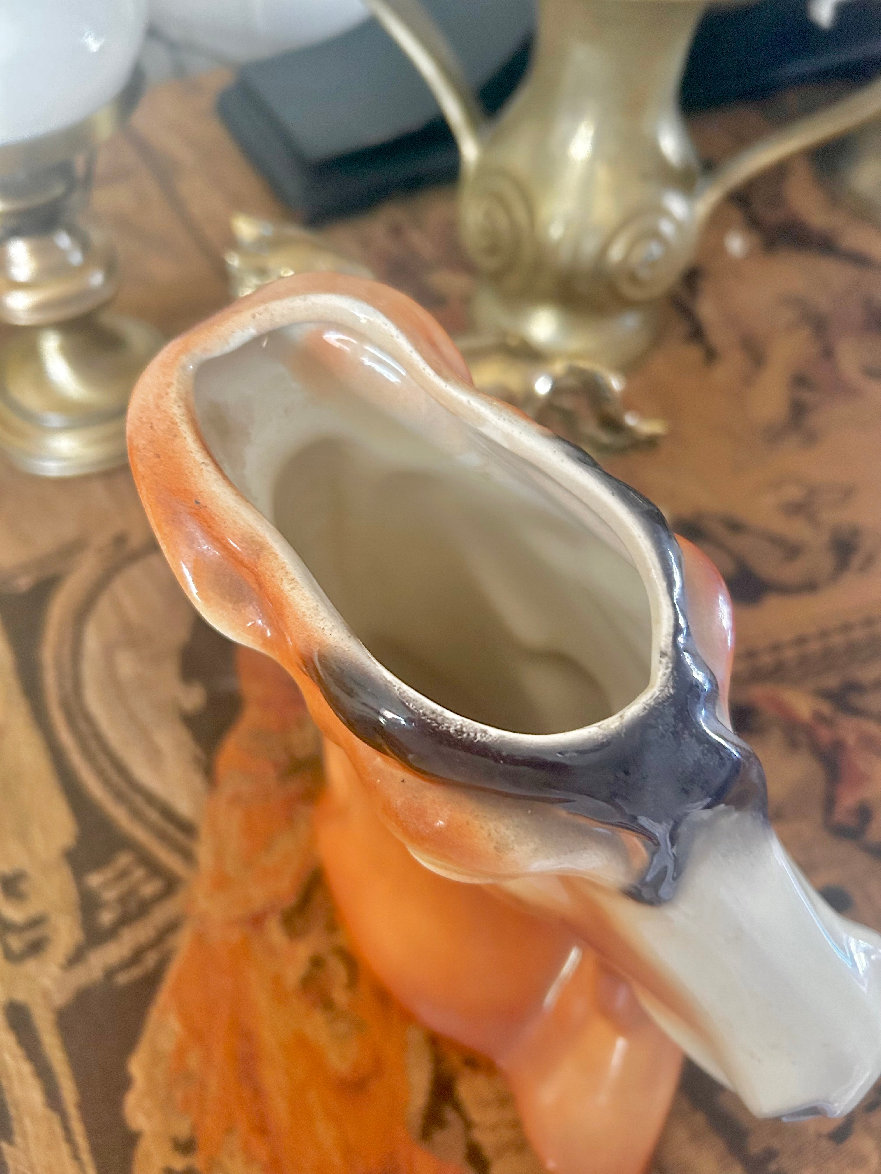 Vintage Royal Copley Ceramic Horse and Foal Vase