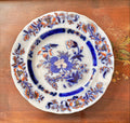 Antique Stained Ironstone French China Imari Plate