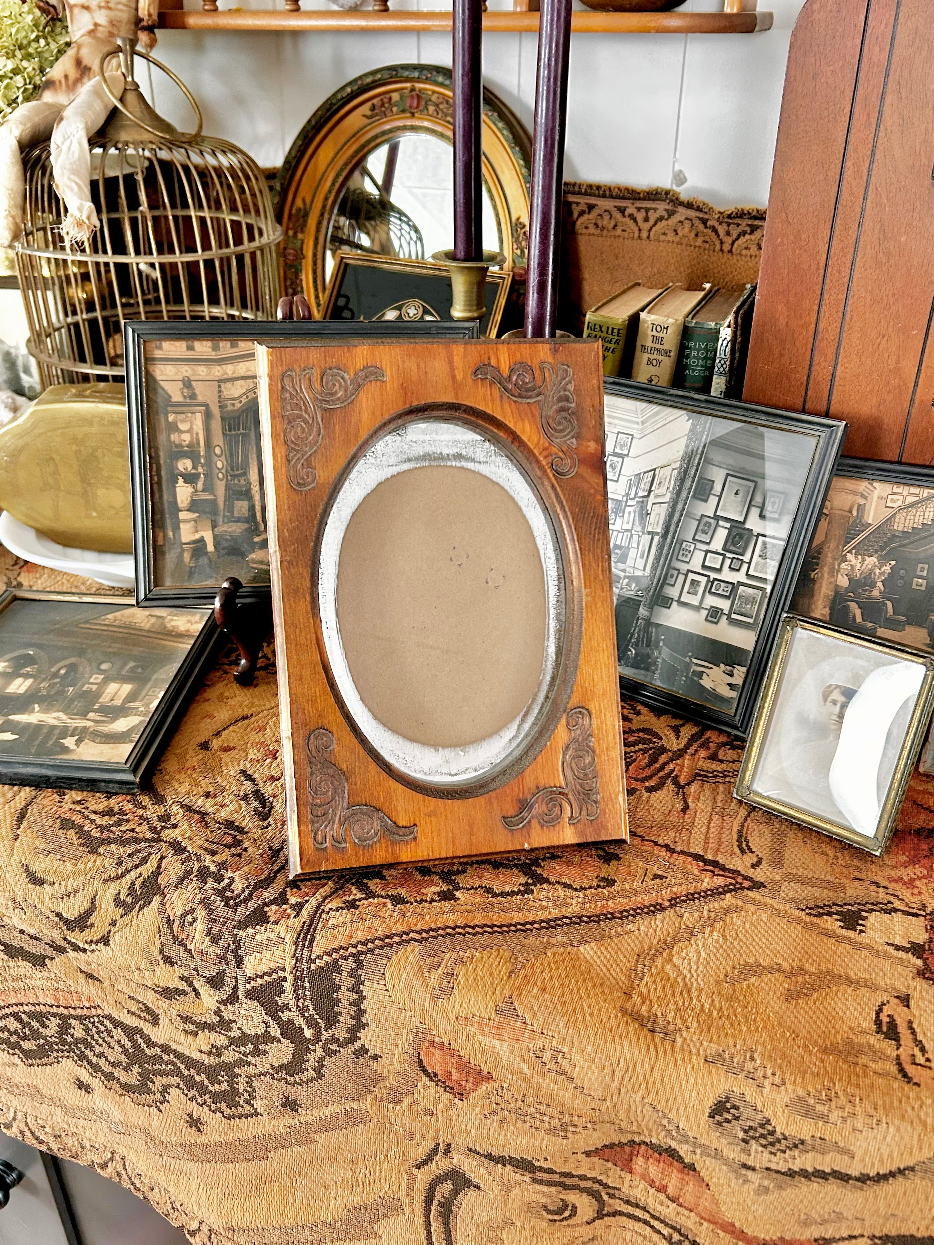 Vintage Wooden Portrait Frame