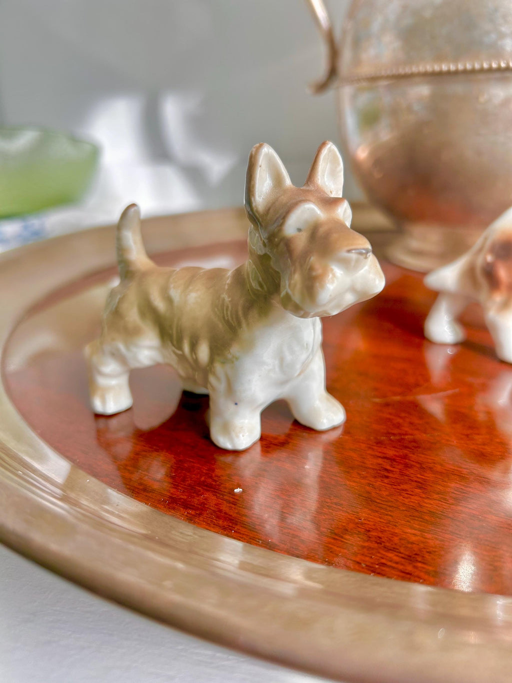 Vintage Ceramic Hand-painted Dog Figurines, Made in Japan - Choose from two: Collie or Terrier