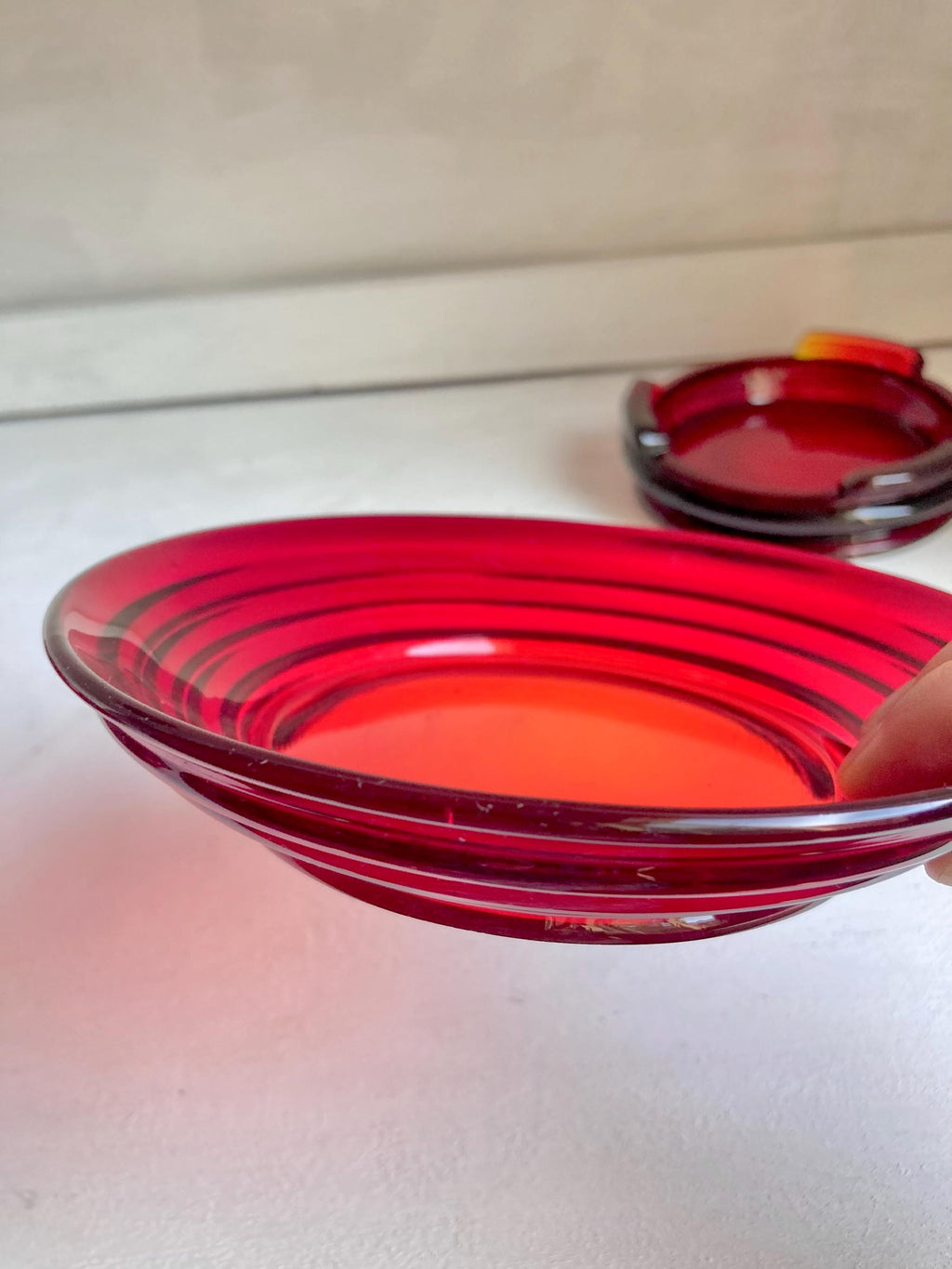 Vintage Red Amberina Glassware - CHOOSE from Fenton, Cadmium UV Glow, Bowls and Dishes