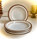 Vintage Monterrey Stoneware Fruit Bowls - Brown Banded Set of 4