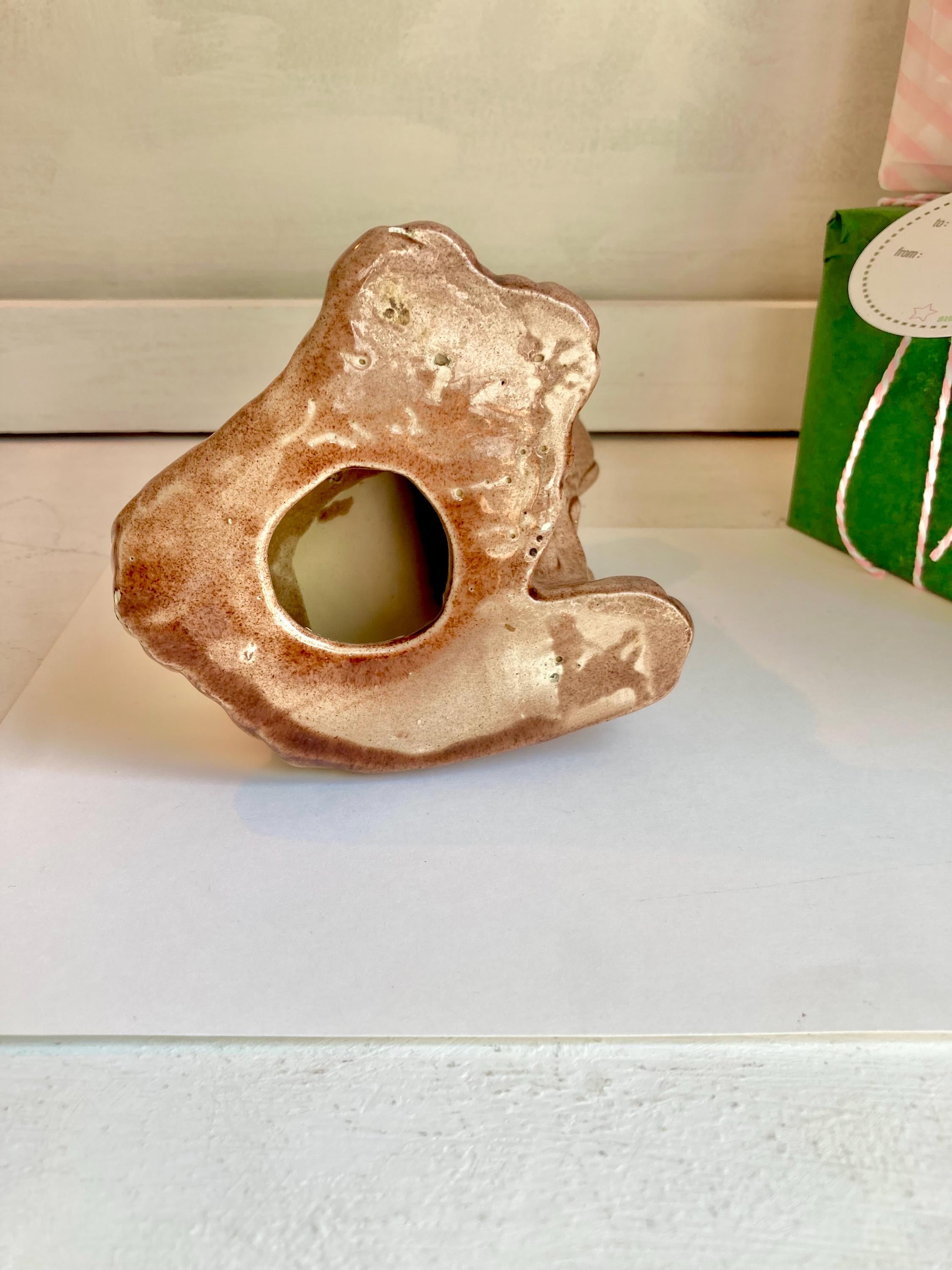 Vintage Spaniel Dog Figurine - Large Hand Painted Seated Ceramic Cocker Spaniel