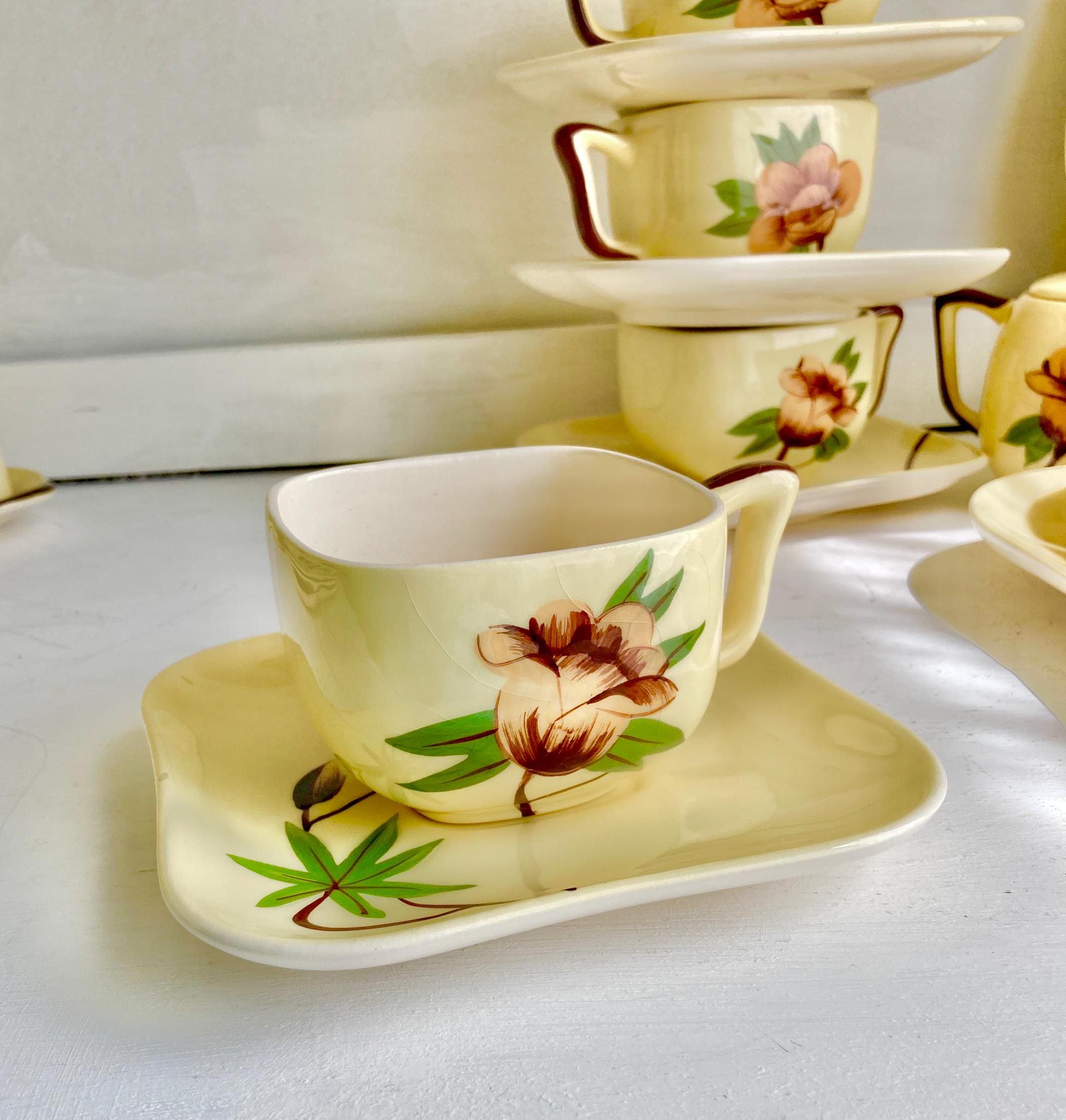 Vintage Weil Ware Yellow Rose Ceramic Dining Pieces - Mid-Century Chinaware CHOICE