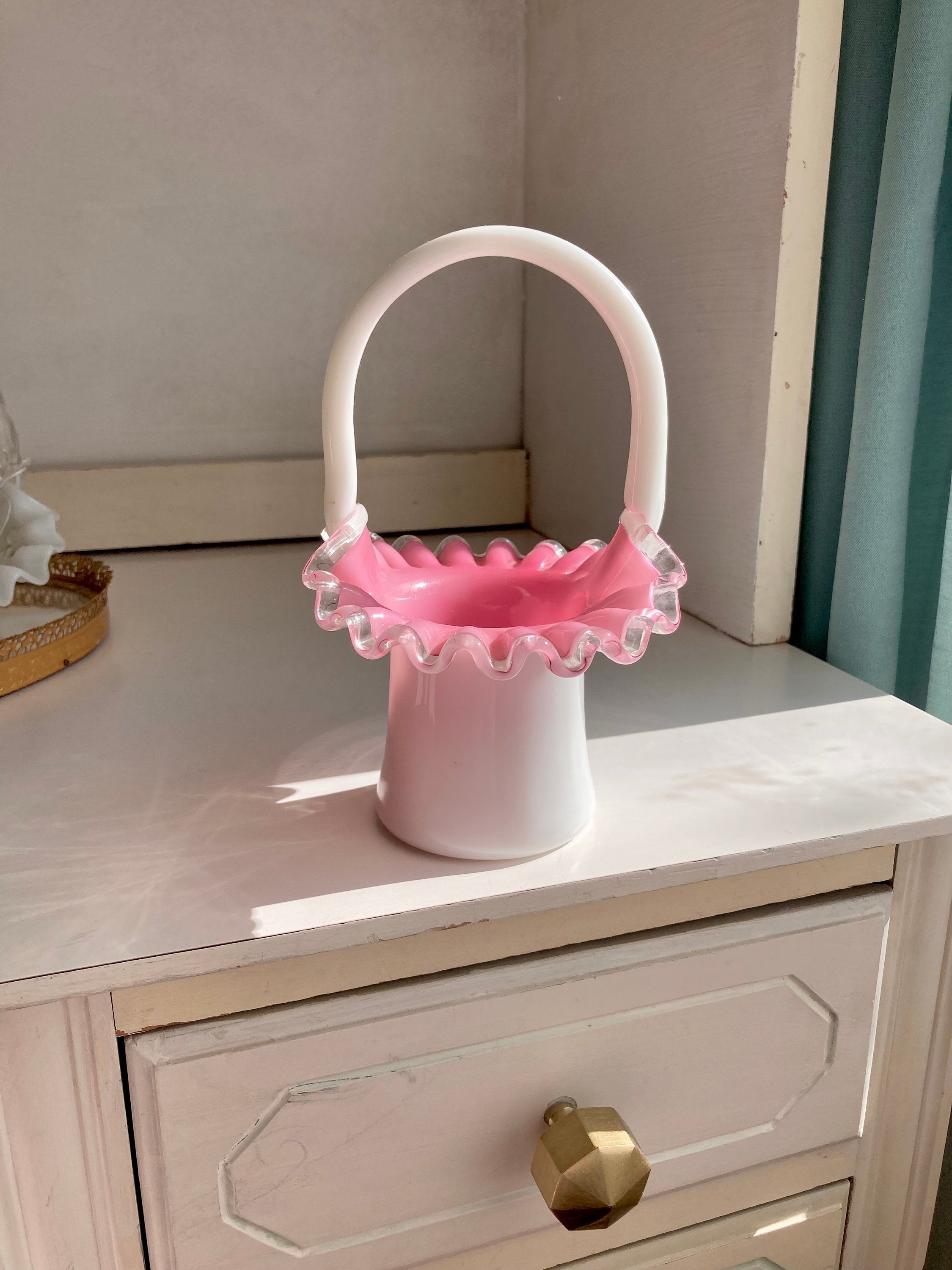 CHOICE of Two FENTON Blown Glass Baskets / Bon Bon Dishes