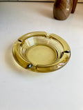 Vintage USA Pale Gold Amber Glass Ashtray